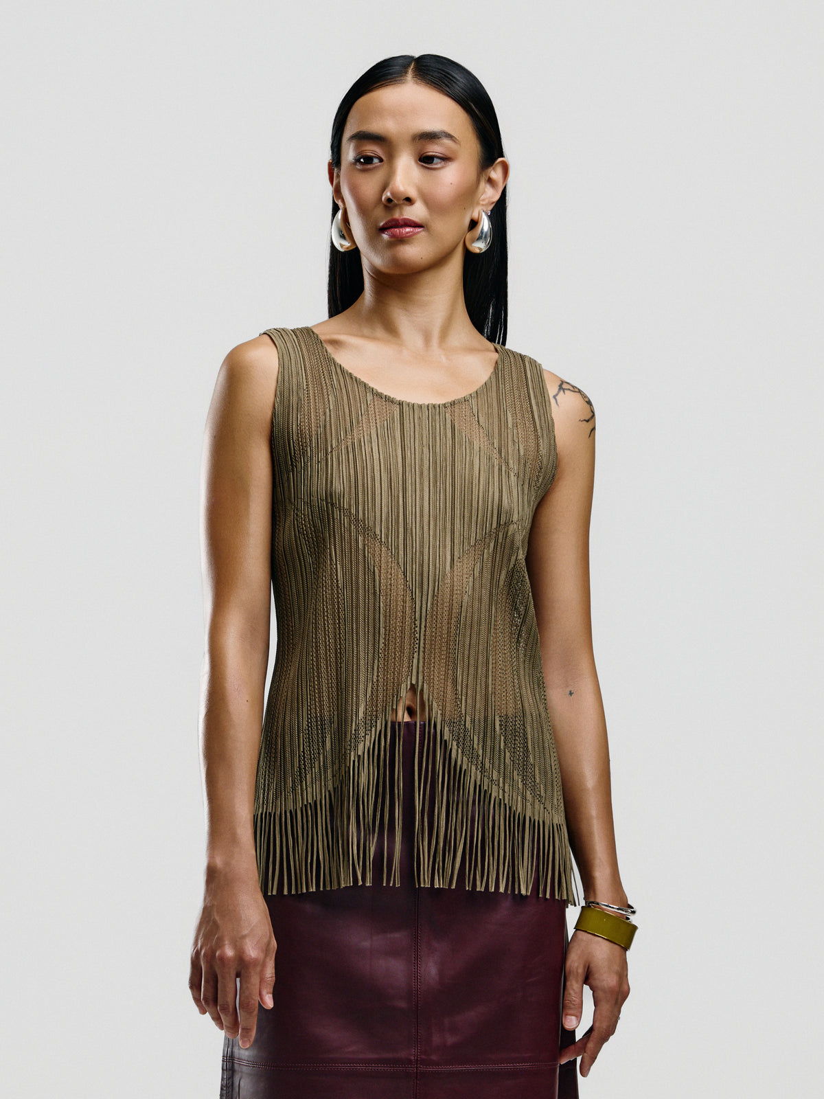 Issey Miyake Pleats Please Fringe Tank