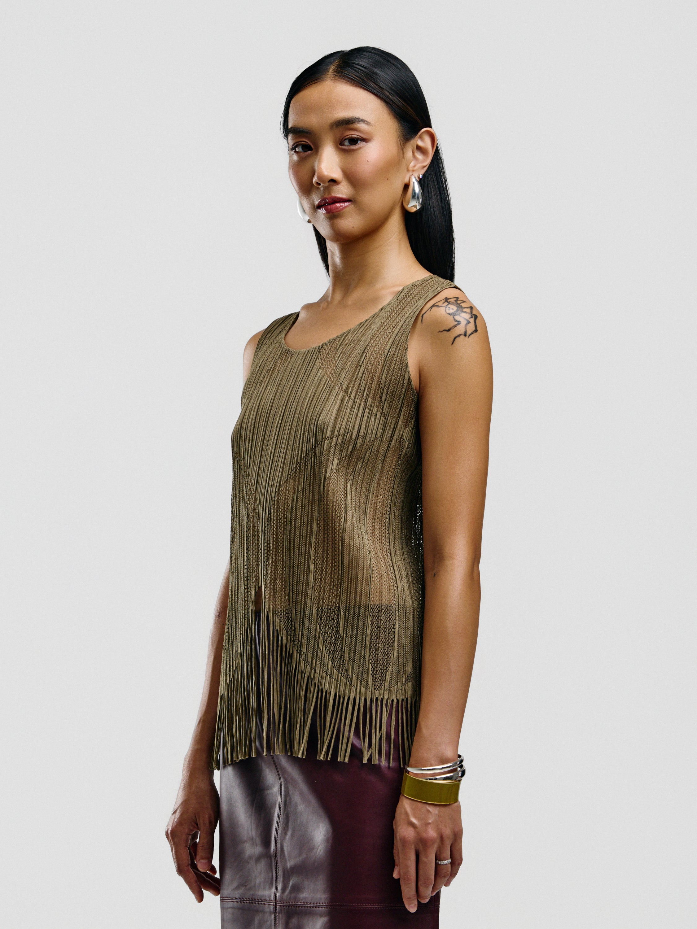Issey Miyake Pleats Please Fringe Tank