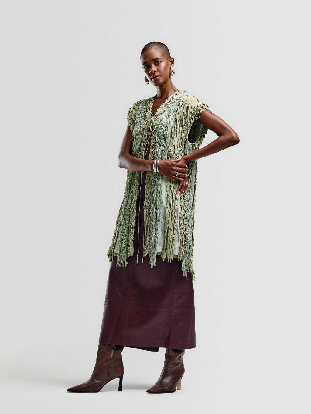 Roberto Cavalli Leaf Fringe Vest