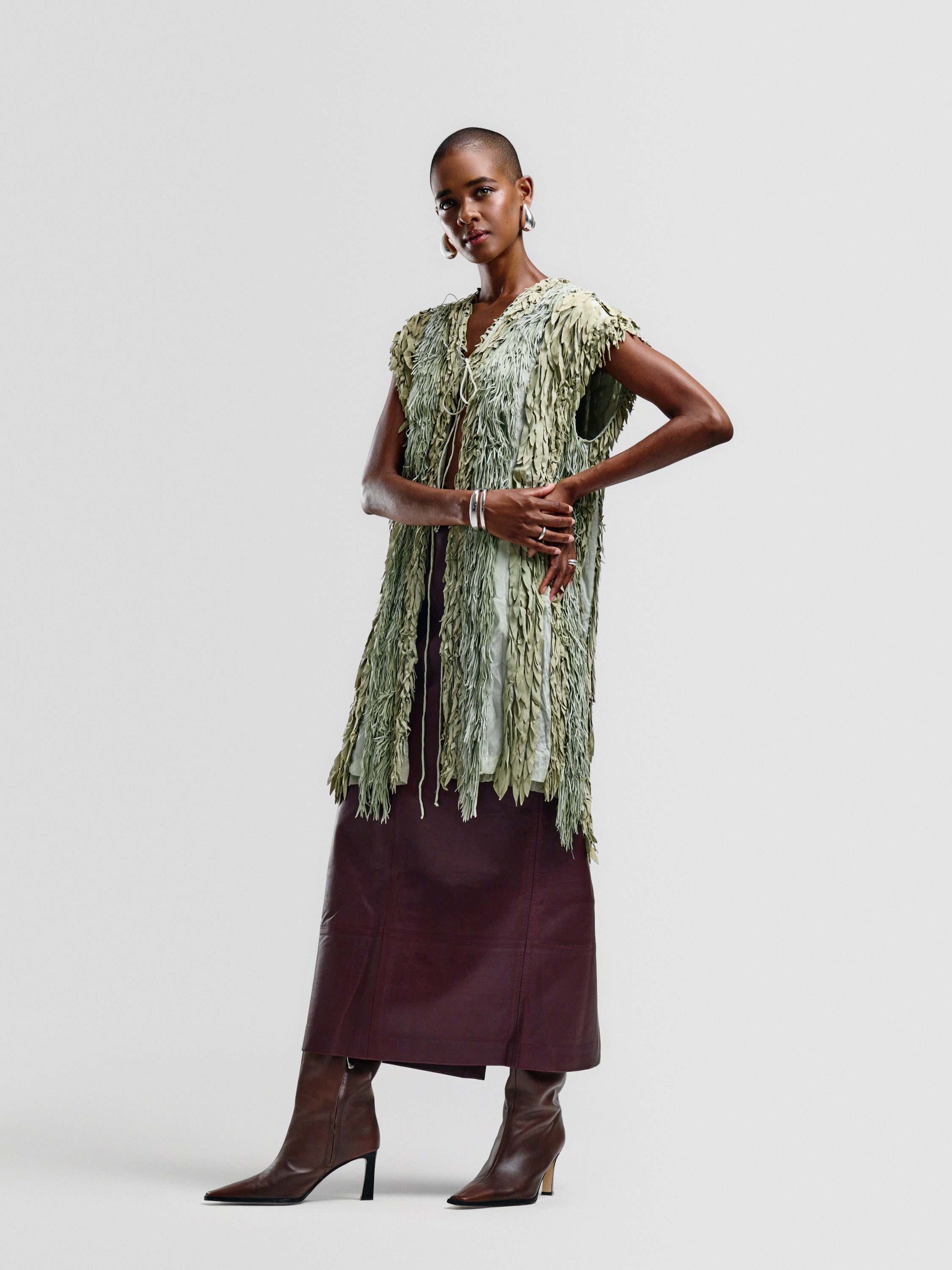 Roberto Cavalli Leaf Fringe Vest