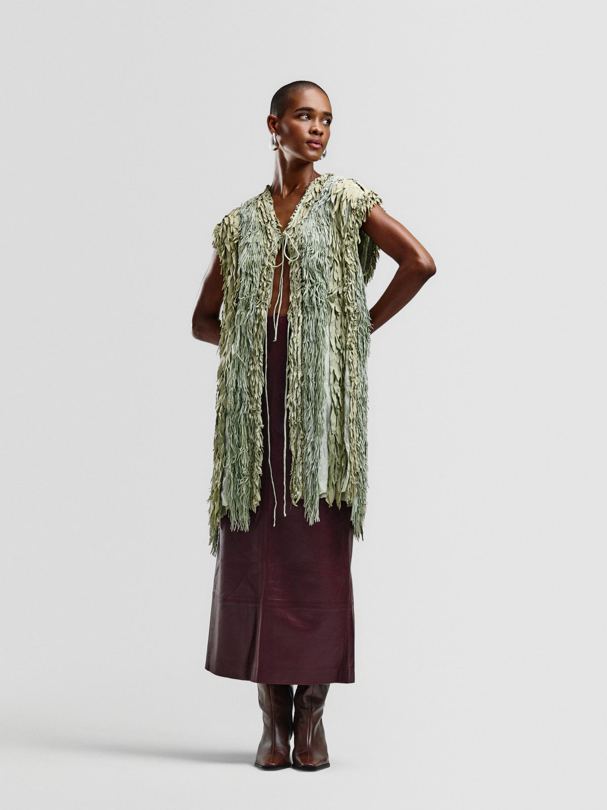 Roberto Cavalli Leaf Fringe Vest