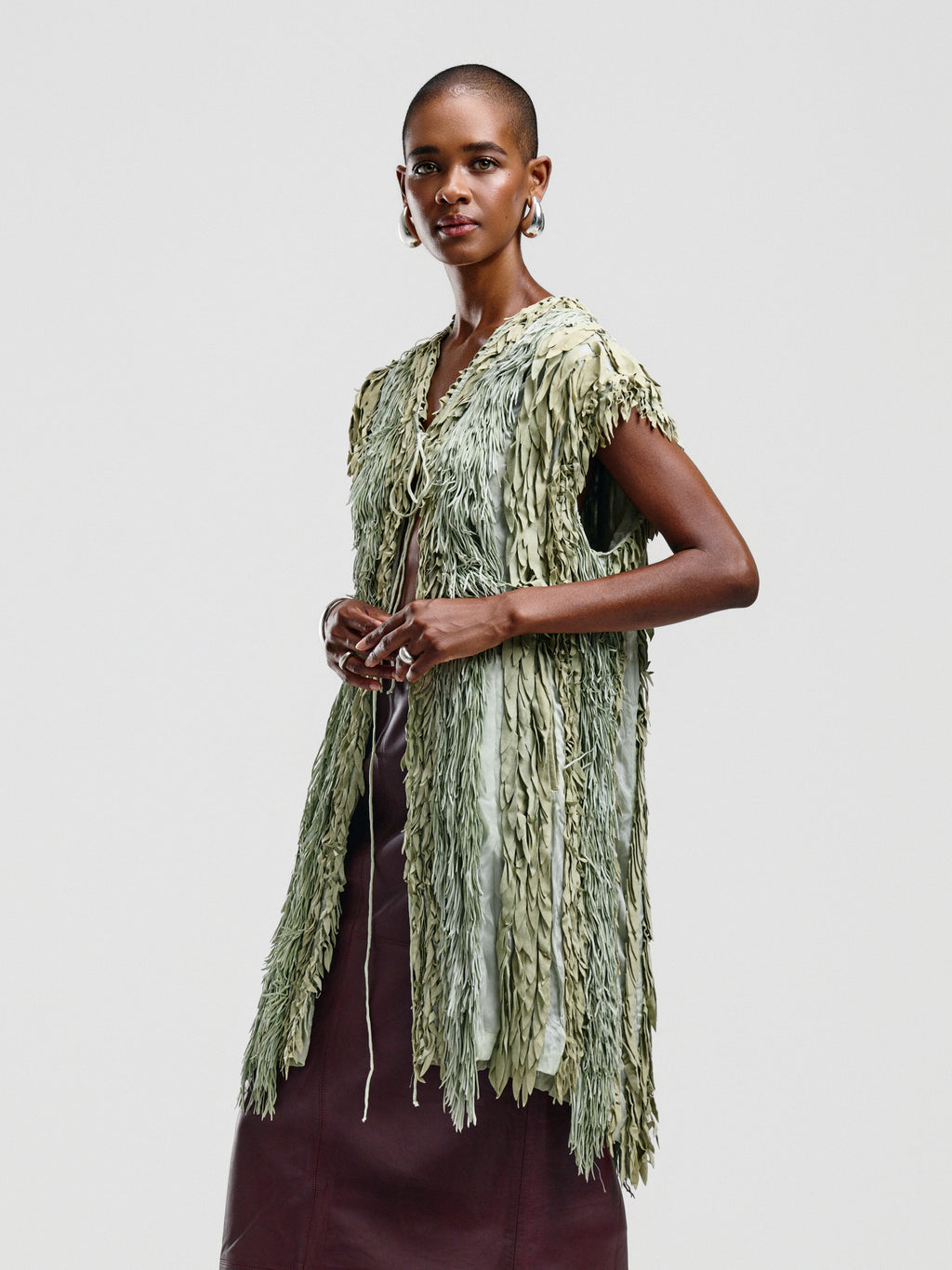 Roberto Cavalli Leaf Fringe Vest