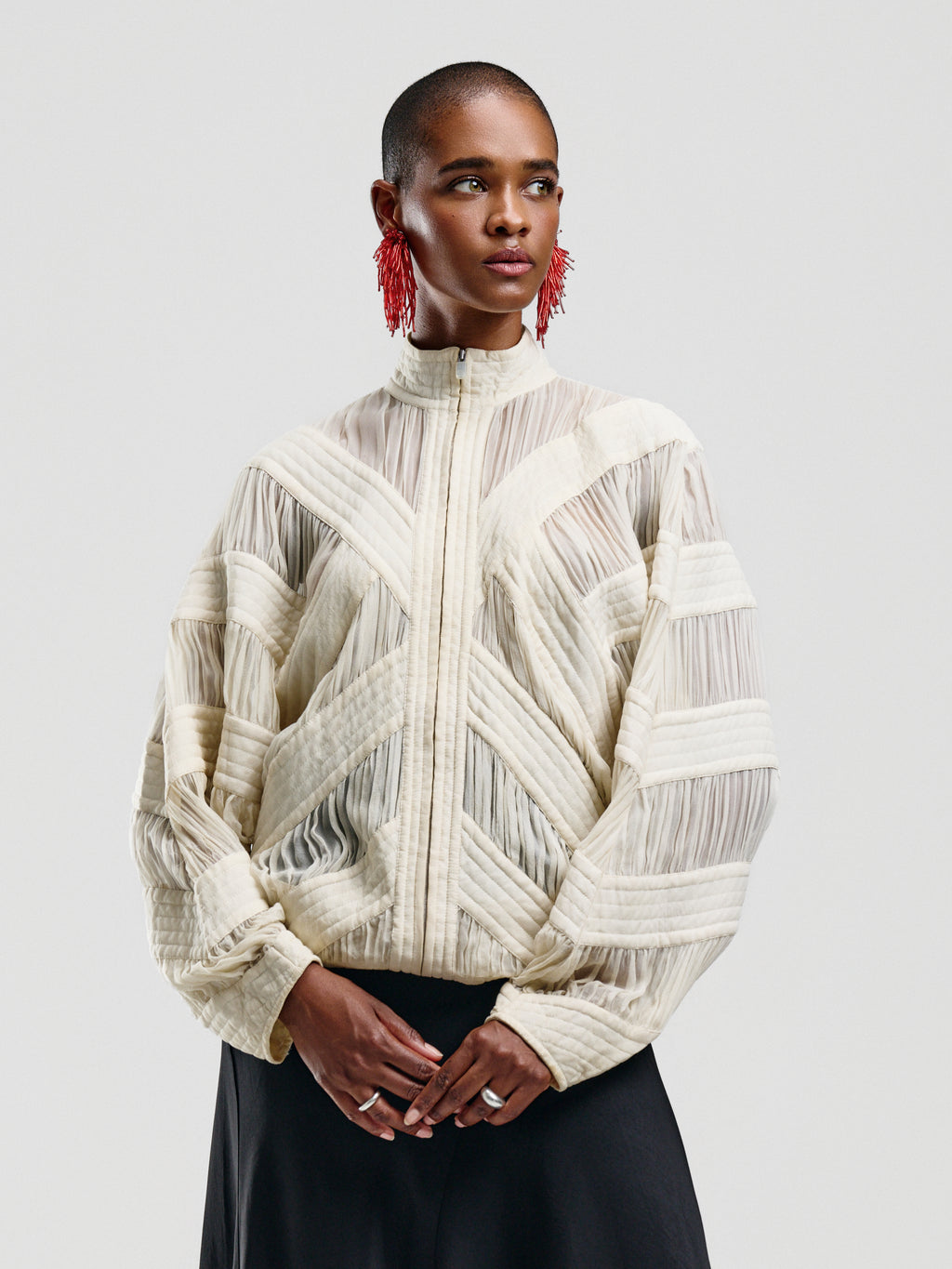 Celine Sheer Quilted Bomber