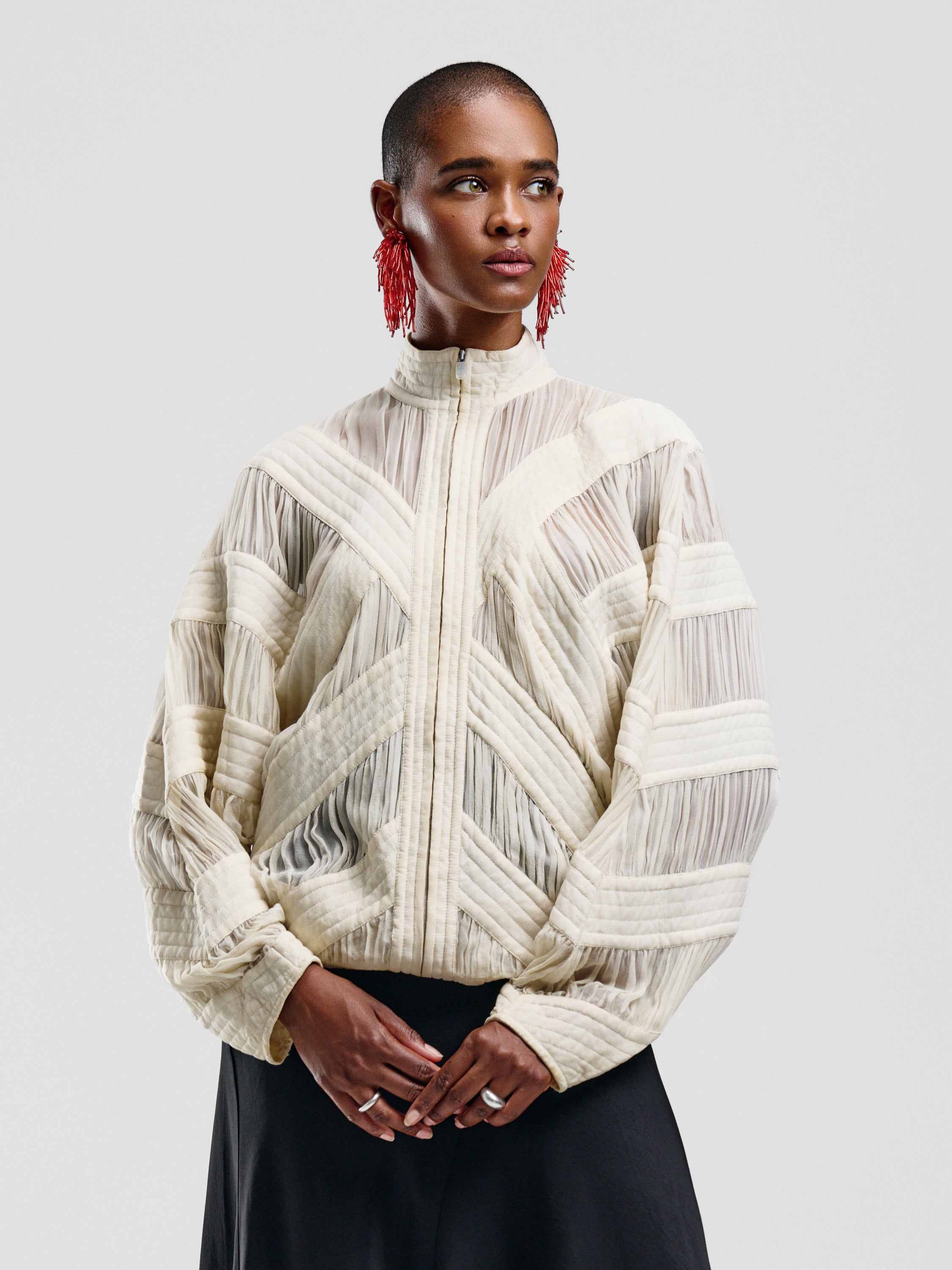 Celine Sheer Quilted Bomber