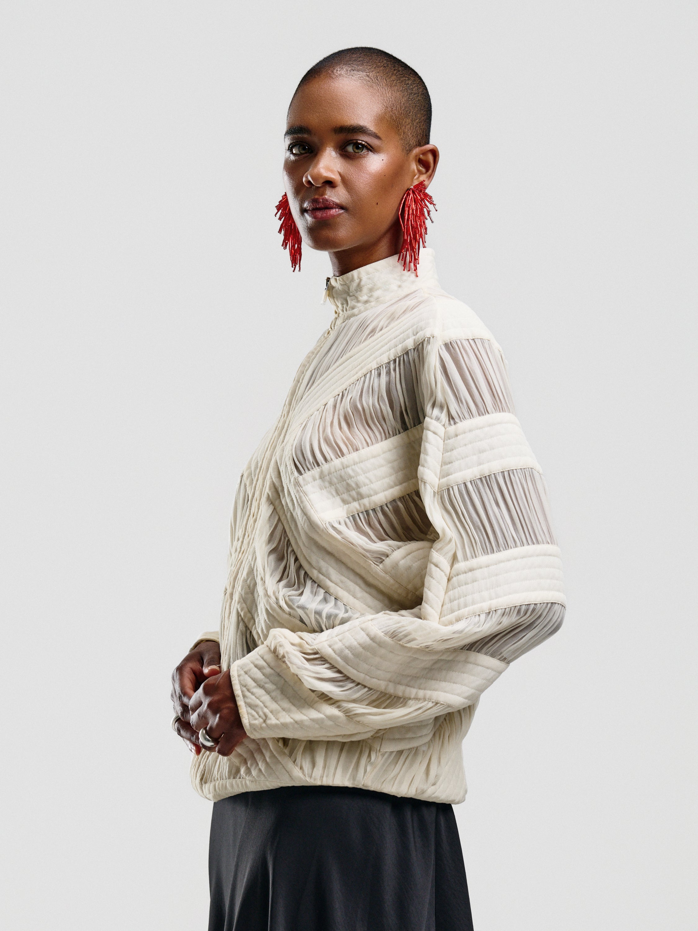 Celine Sheer Quilted Bomber