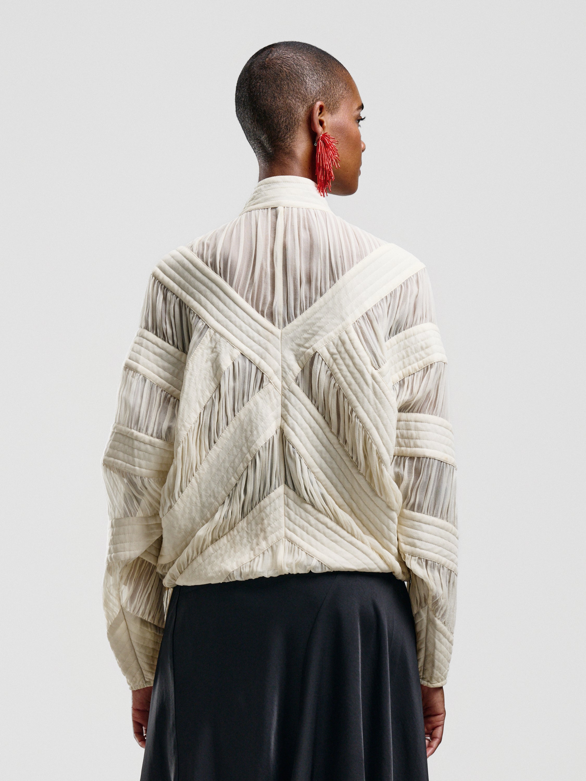 Celine Sheer Quilted Bomber