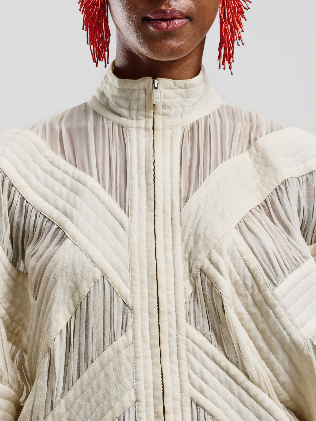 Celine Sheer Quilted Bomber