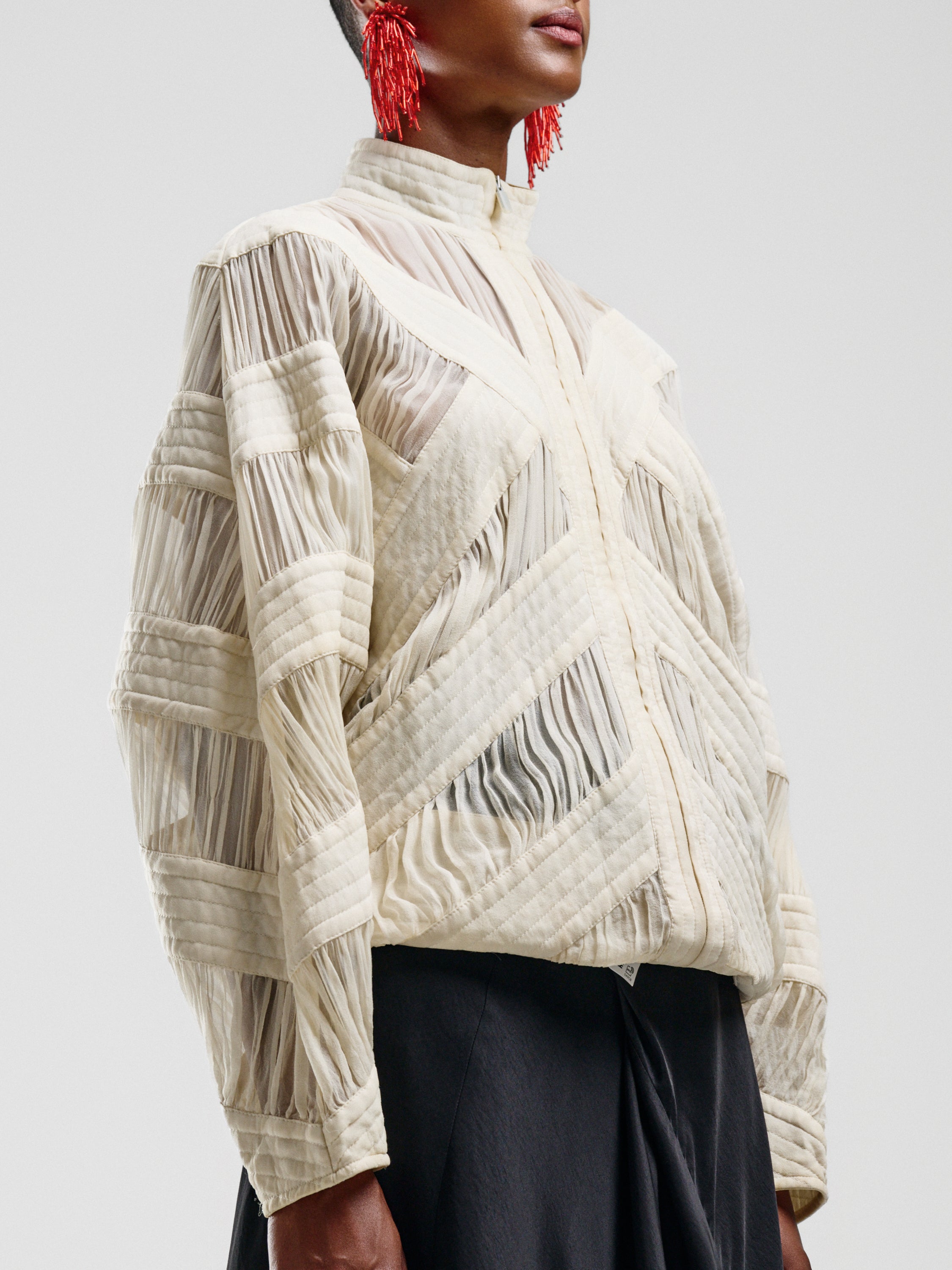Celine Sheer Quilted Bomber