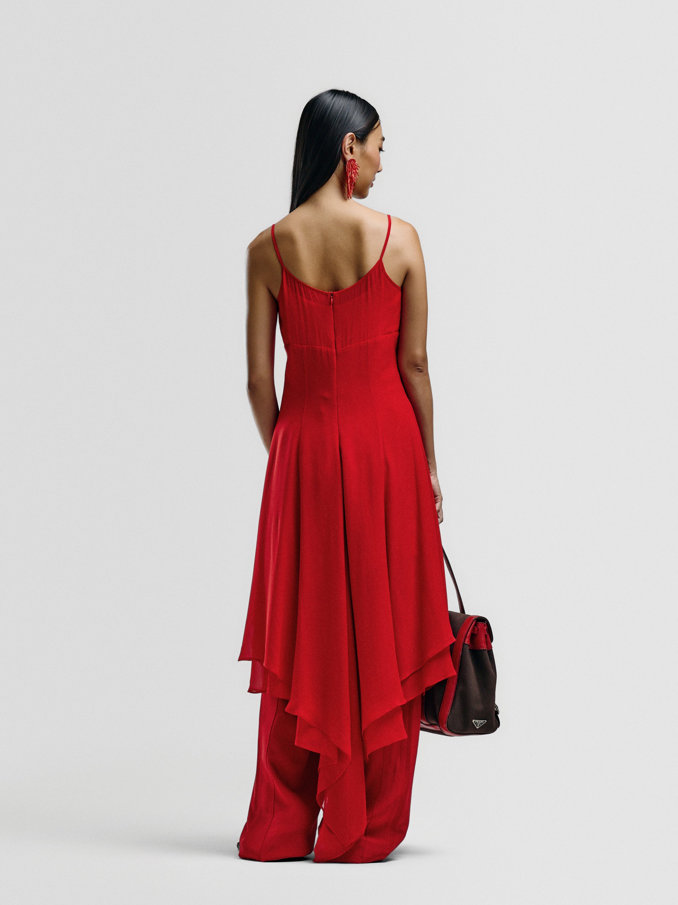 Luisa Spagnoli Red Asymmetric Dress