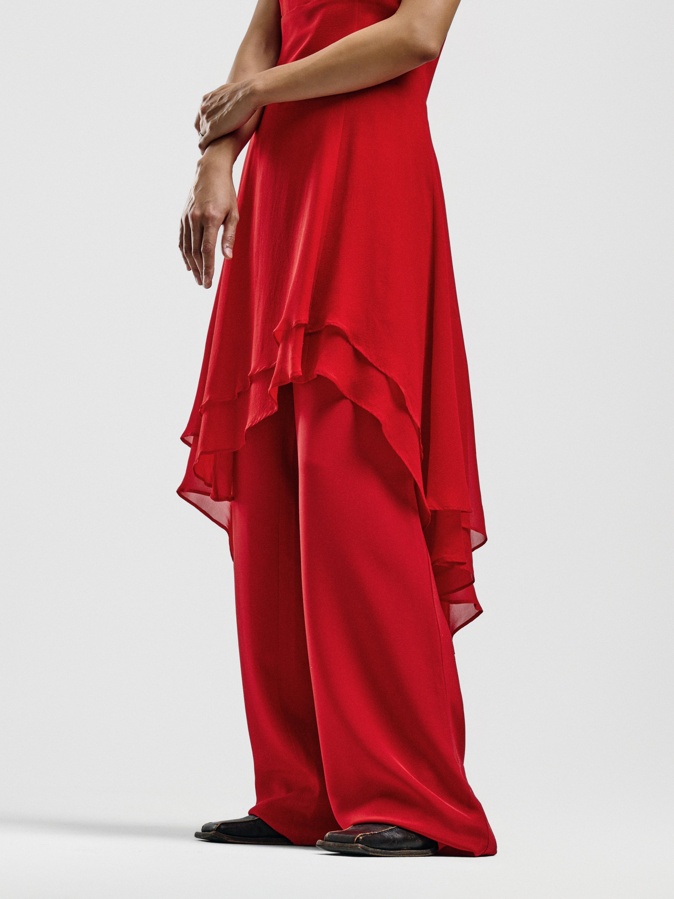 Luisa Spagnoli Red Asymmetric Dress