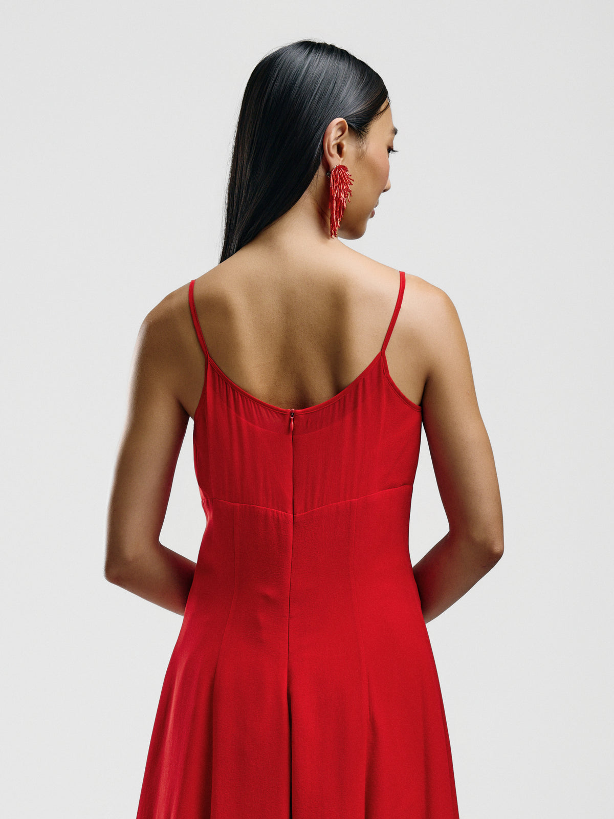 Luisa Spagnoli Red Asymmetric Dress