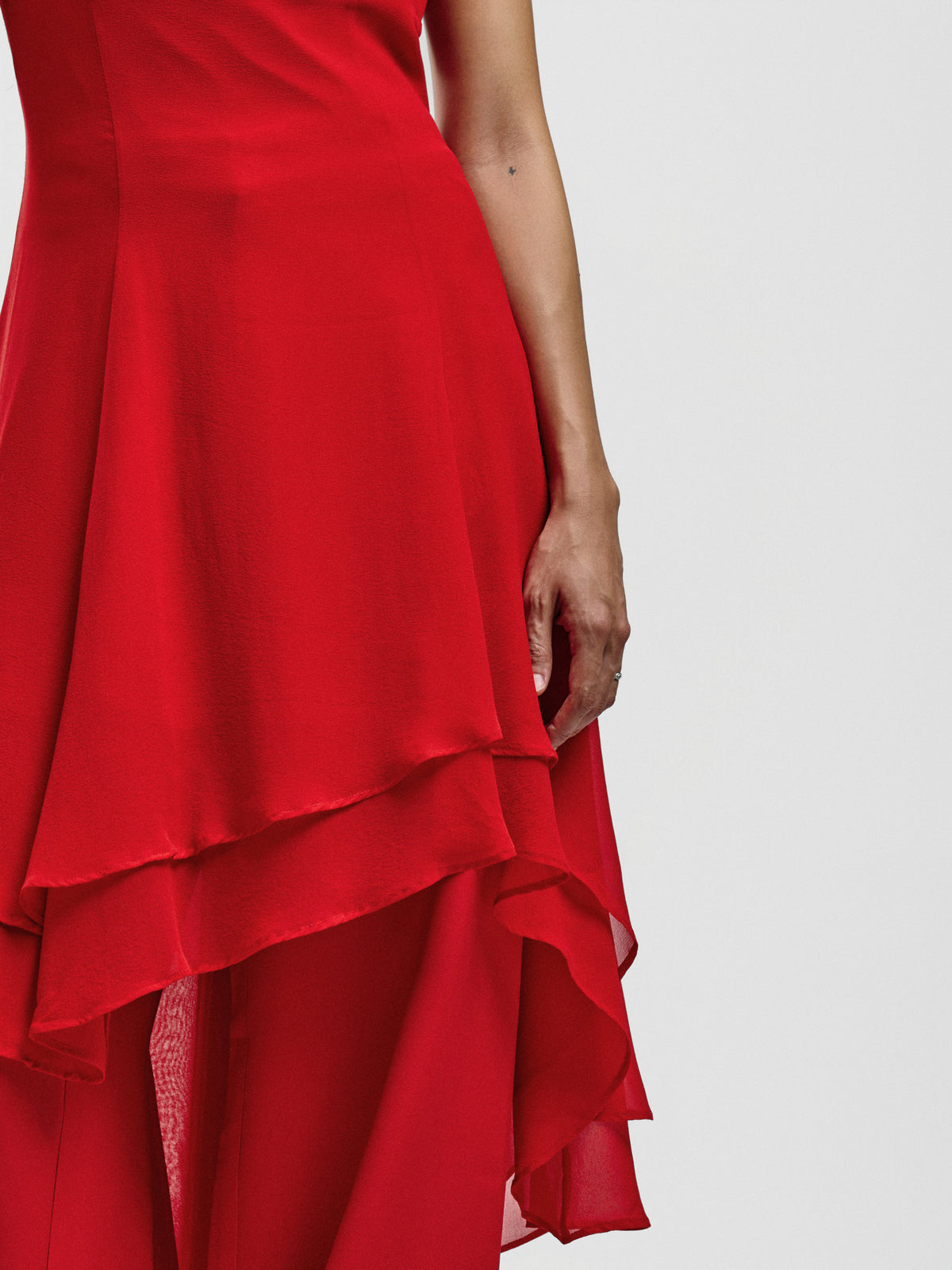 Luisa Spagnoli Red Asymmetric Dress