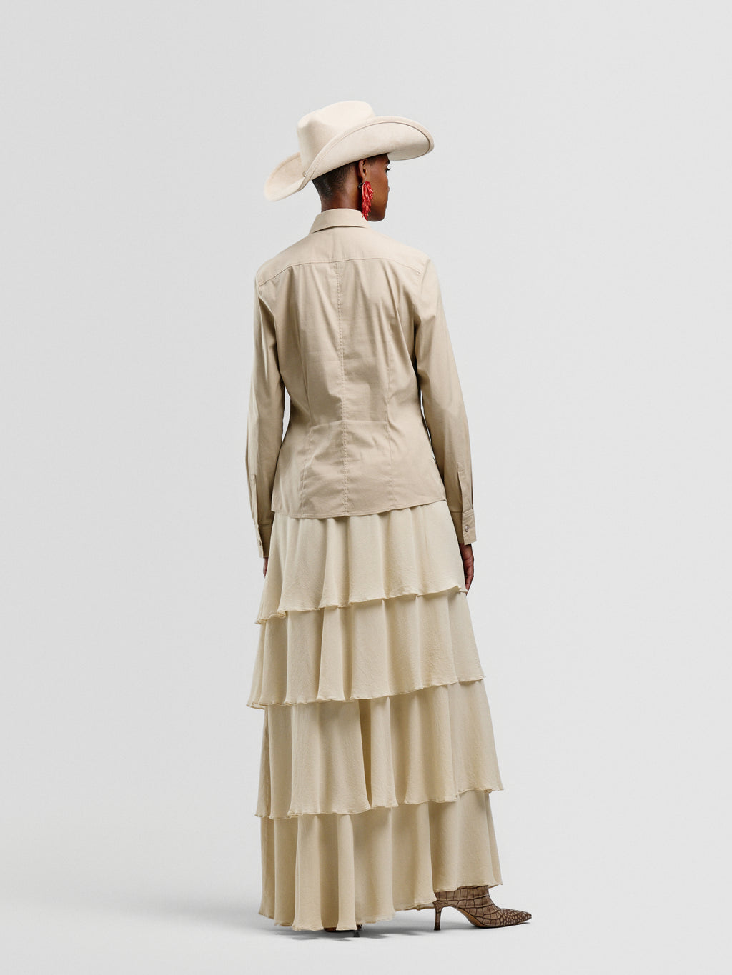 Escada Couture Silk Tiered Skirt