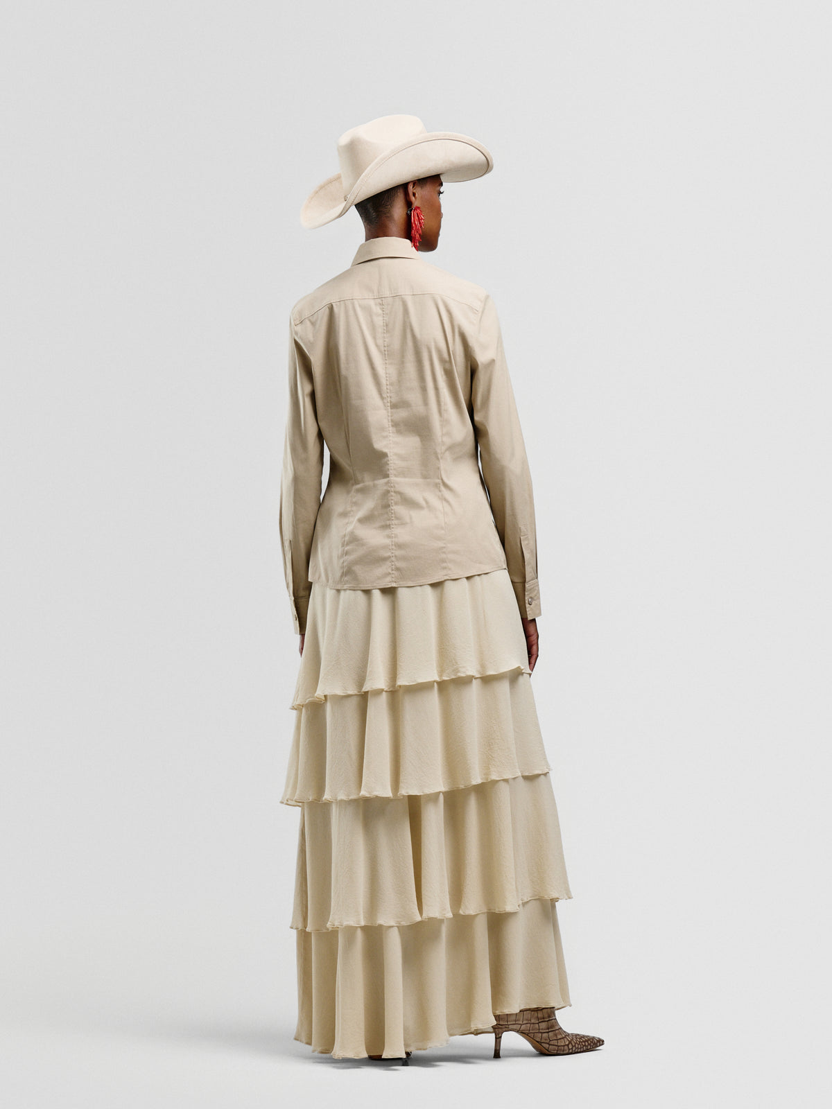 Escada Couture Silk Tiered Skirt