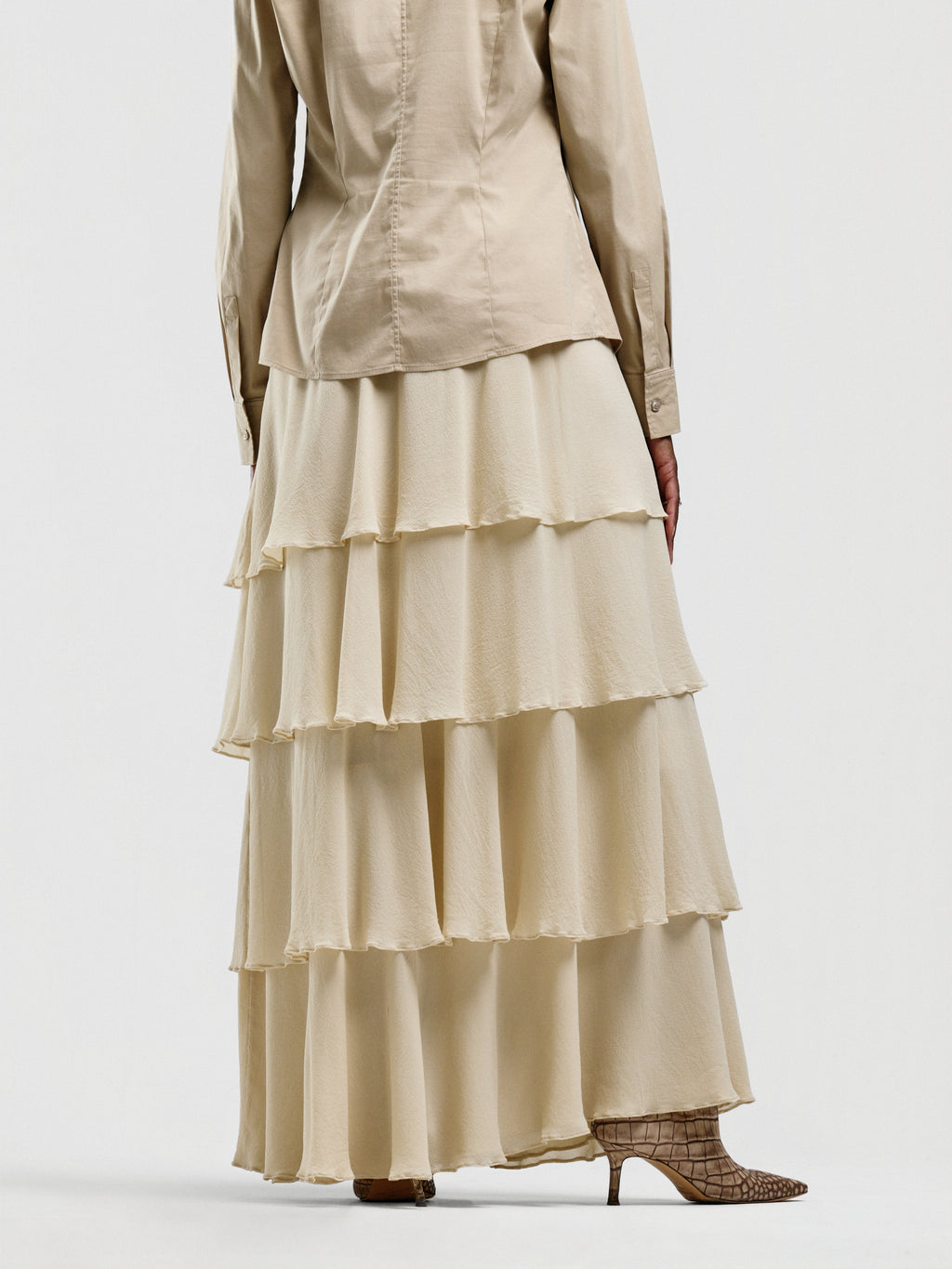 Escada Couture Silk Tiered Skirt