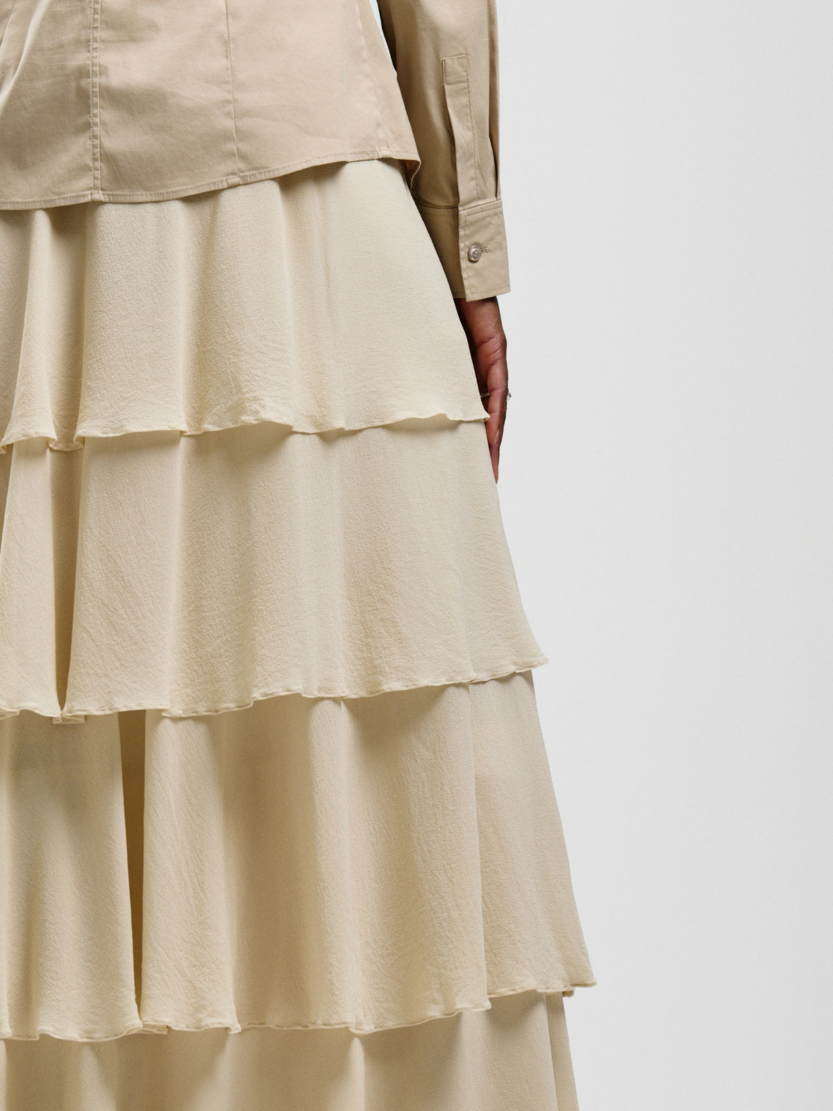 Escada Couture Silk Tiered Skirt