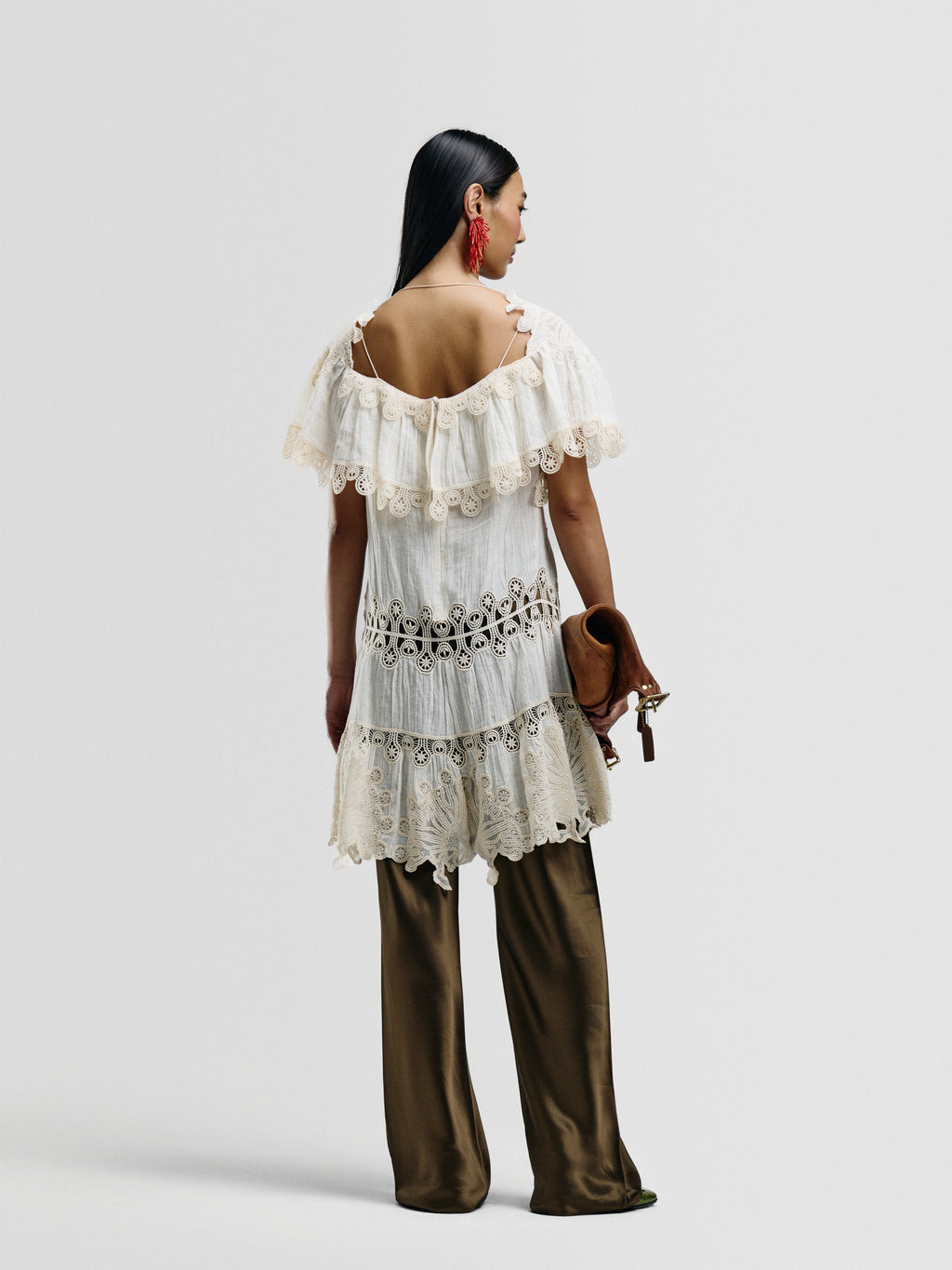 Chloé Peacock Lace Romper