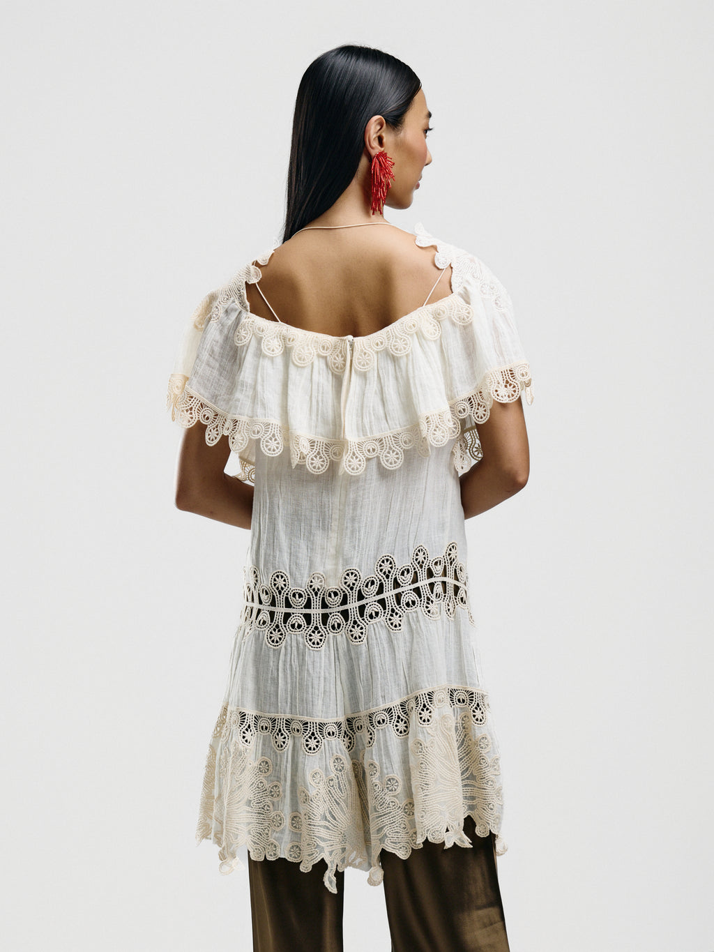 Chloé Peacock Lace Romper