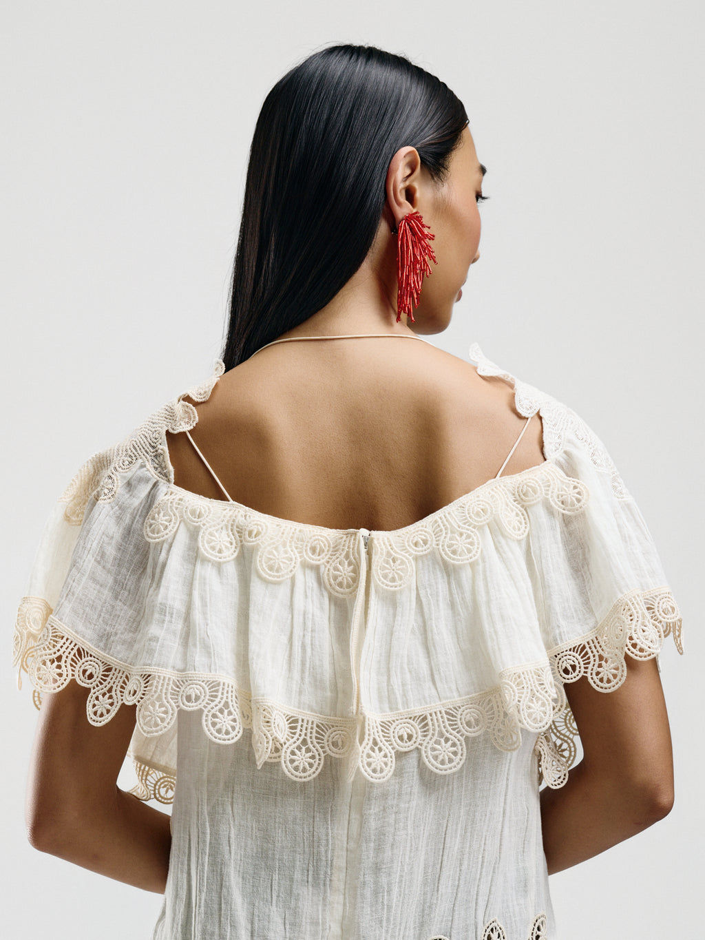 Chloé Peacock Lace Romper