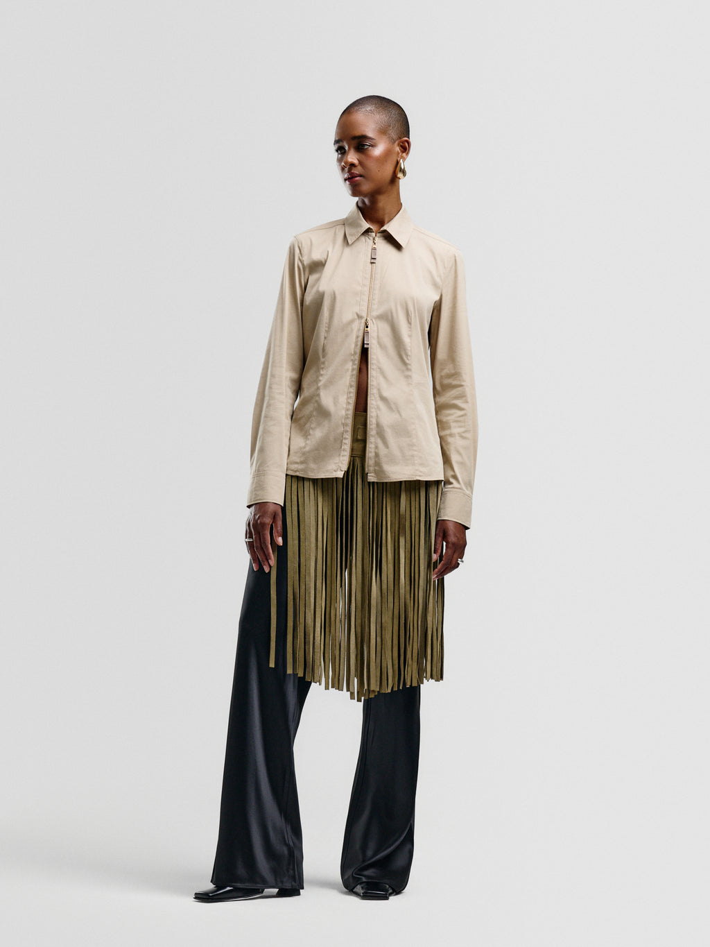 Escada Sand Collared Shirt