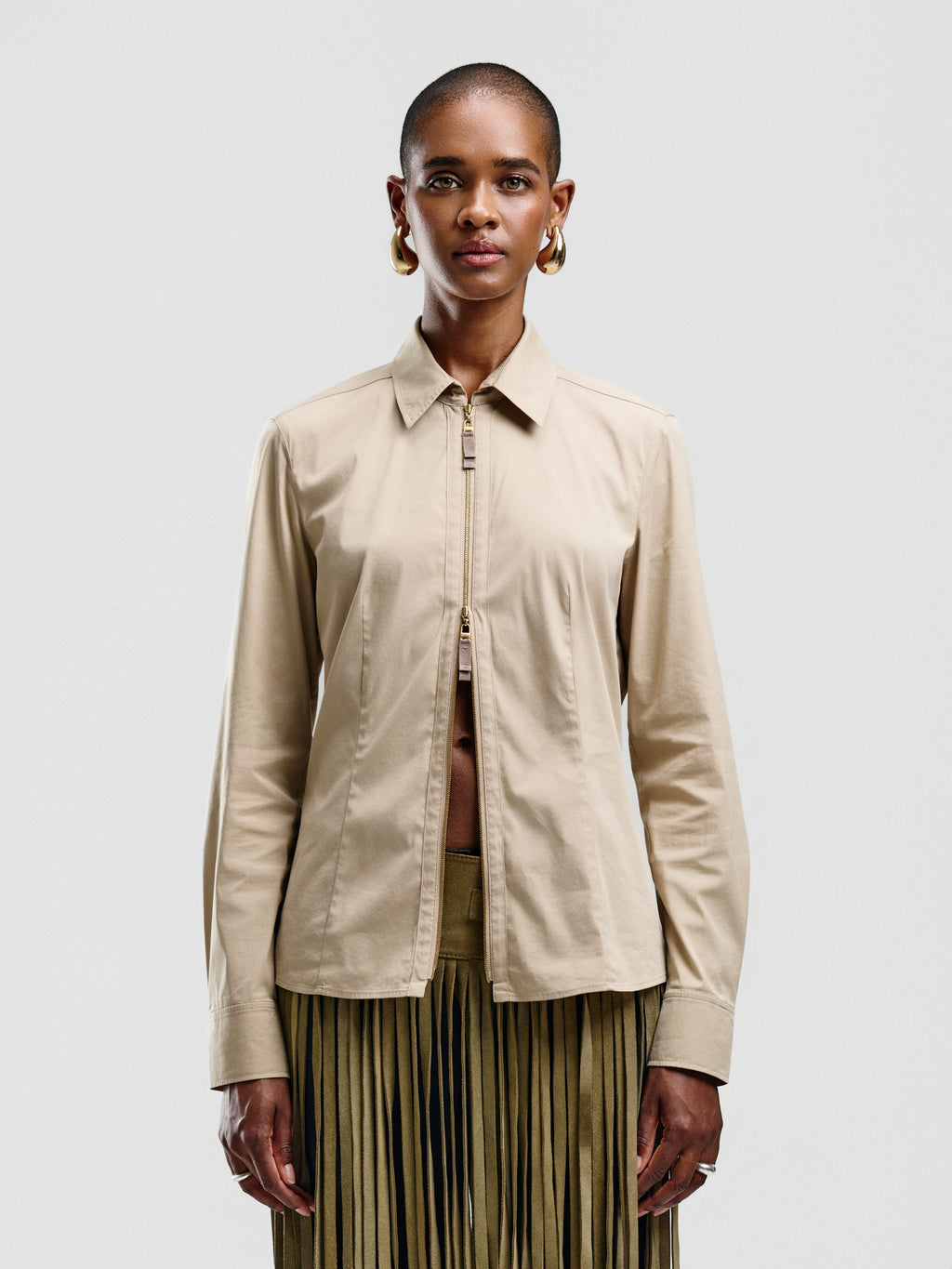 Escada Sand Collared Shirt
