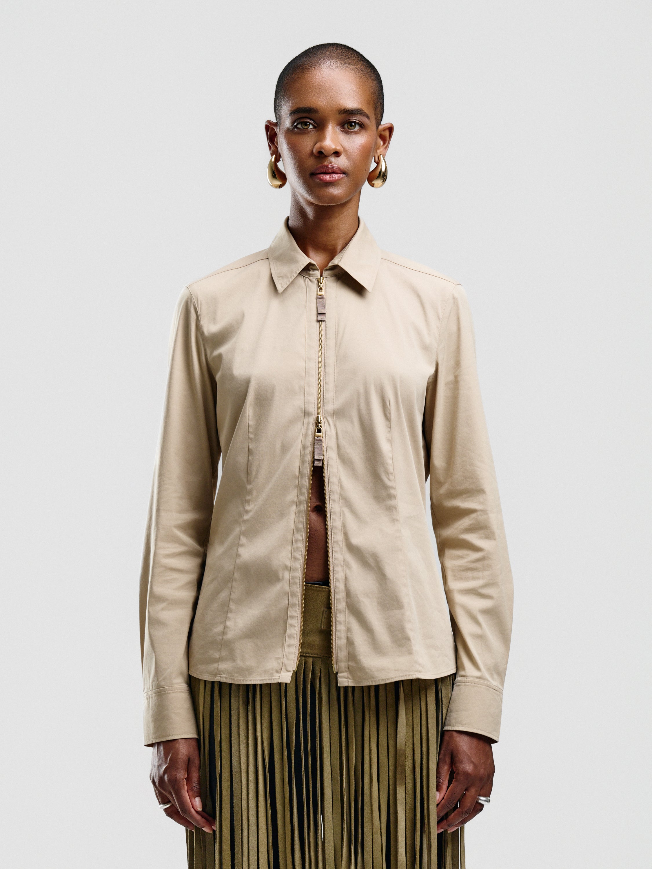 Escada Sand Collared Shirt