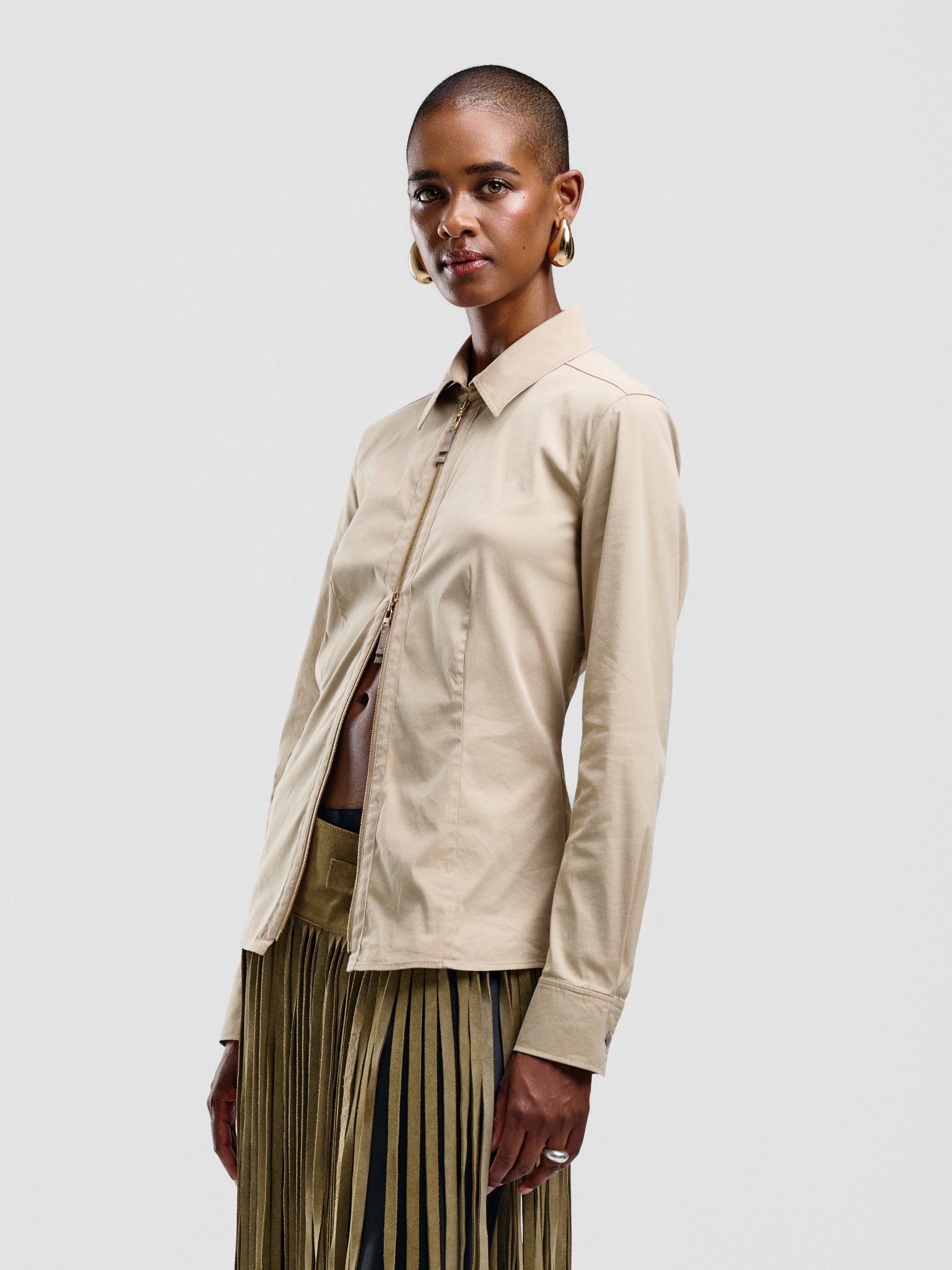 Escada Sand Collared Shirt