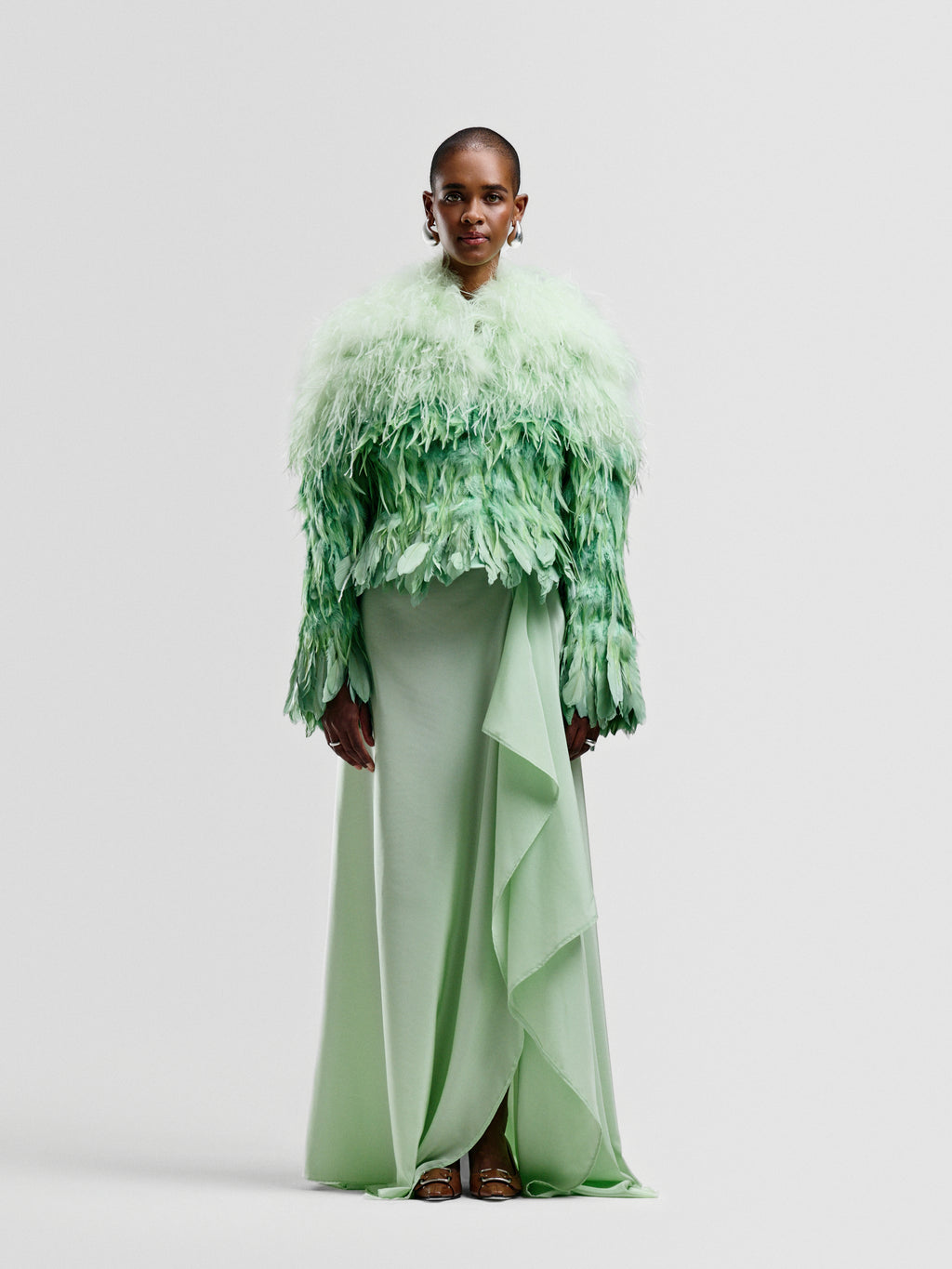 Mint Feathered Jacket