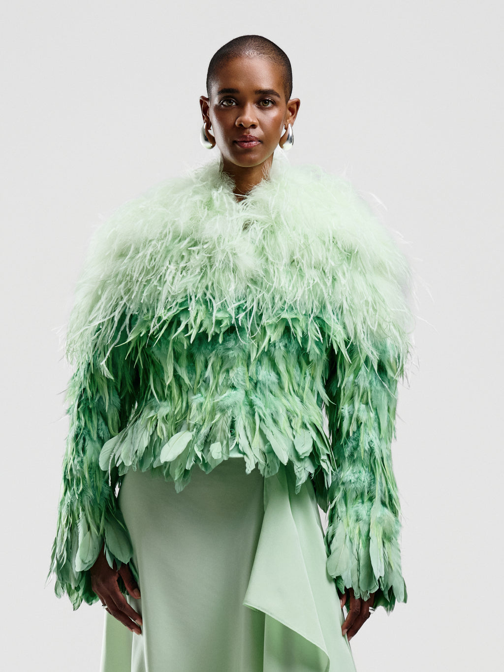 Mint Feathered Jacket