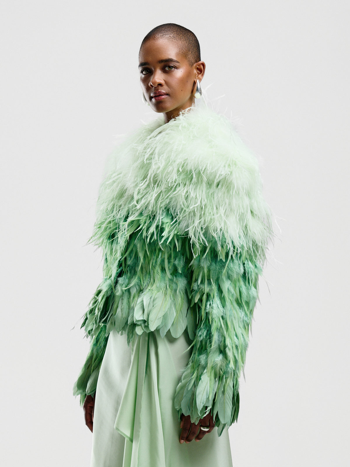 Mint Feathered Jacket