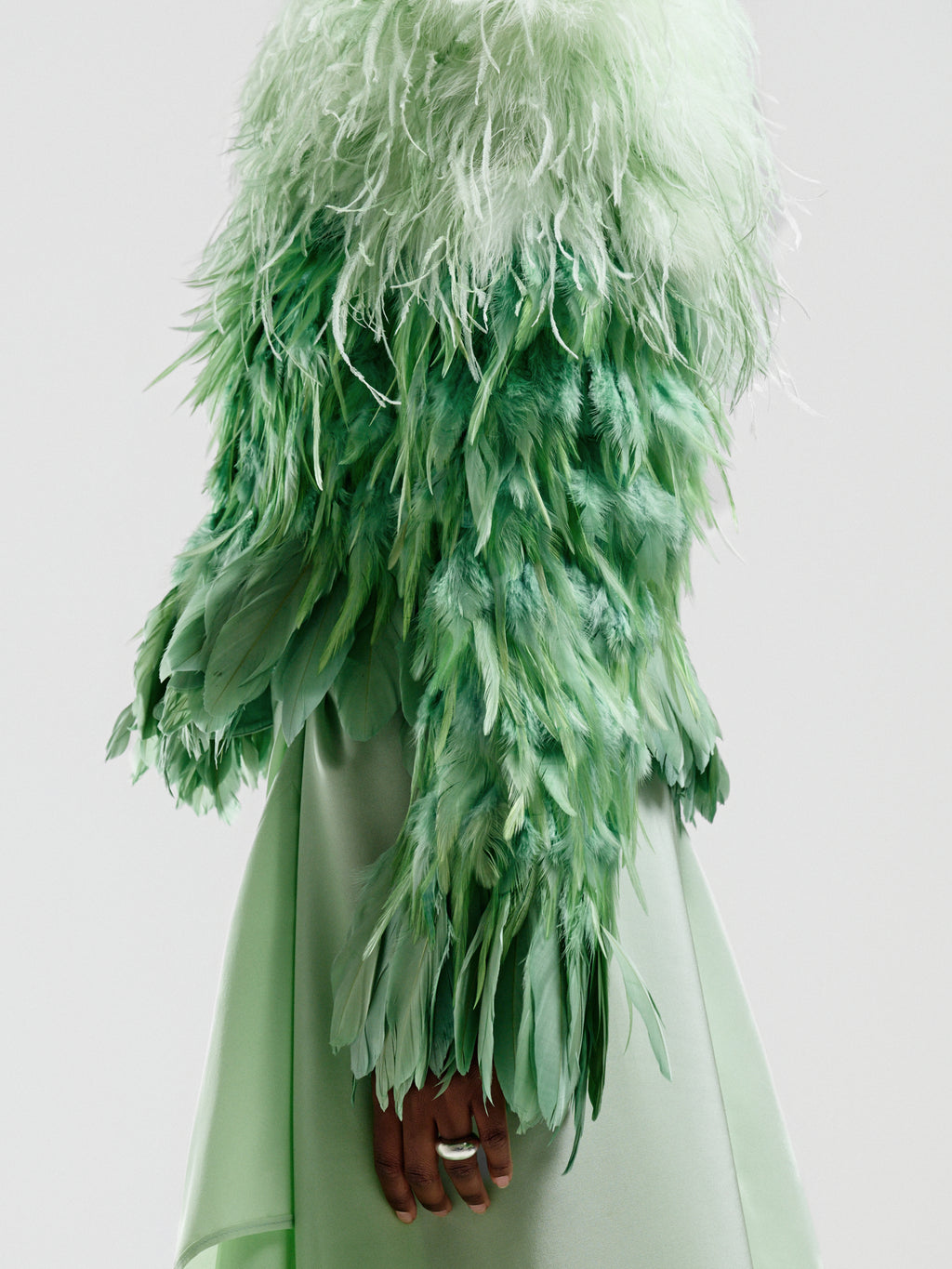 Mint Feathered Jacket