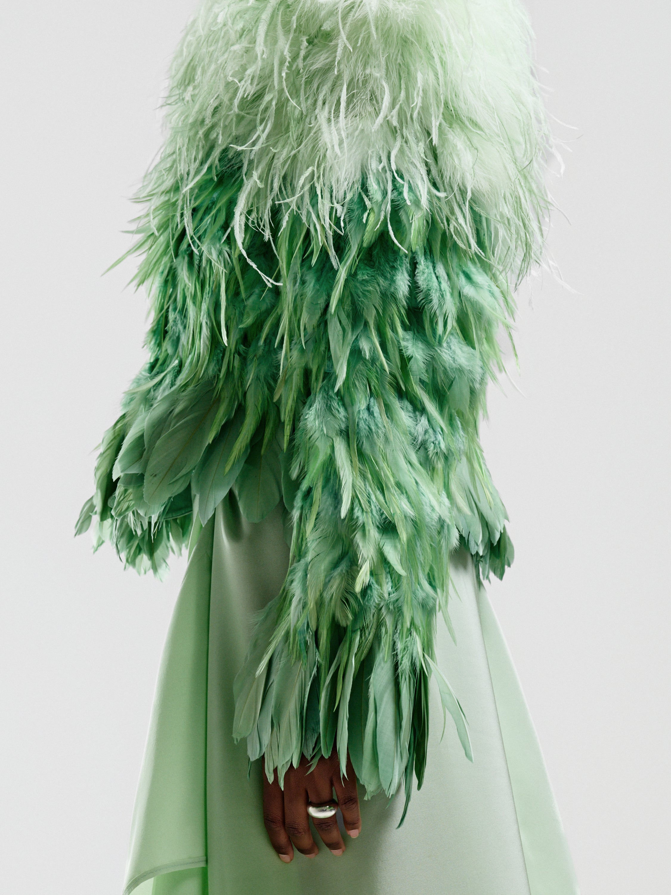 Mint Feathered Jacket