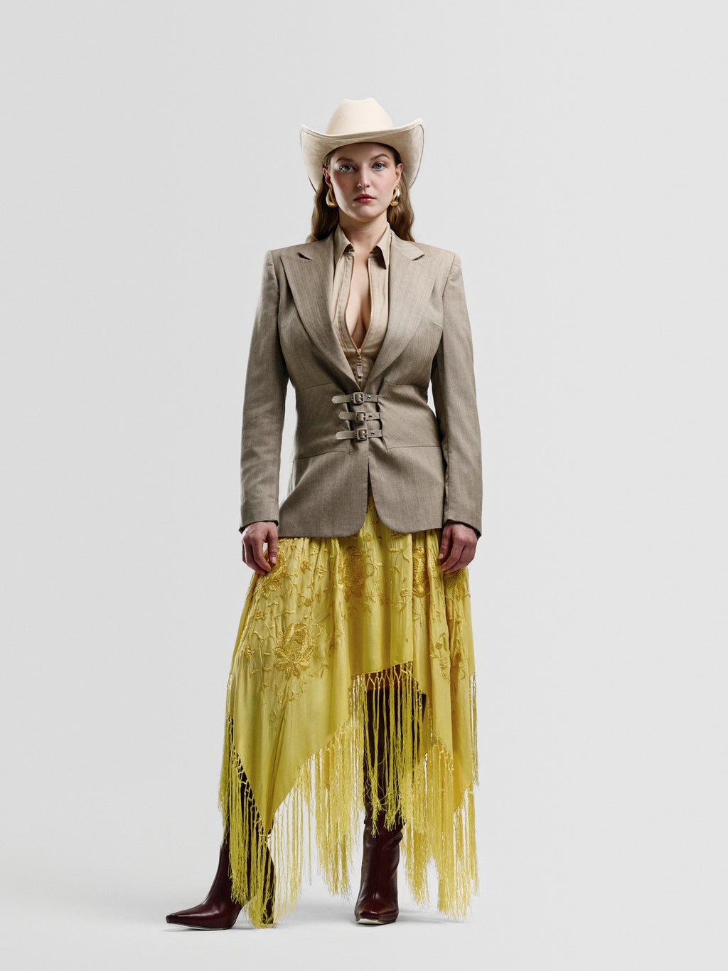 Chloé Buckle-Front Blazer