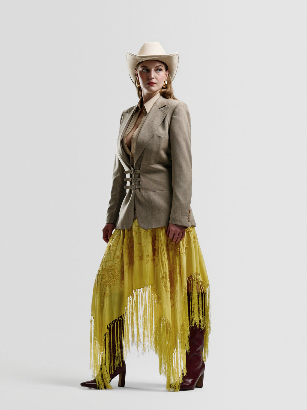 Chloé Buckle-Front Blazer