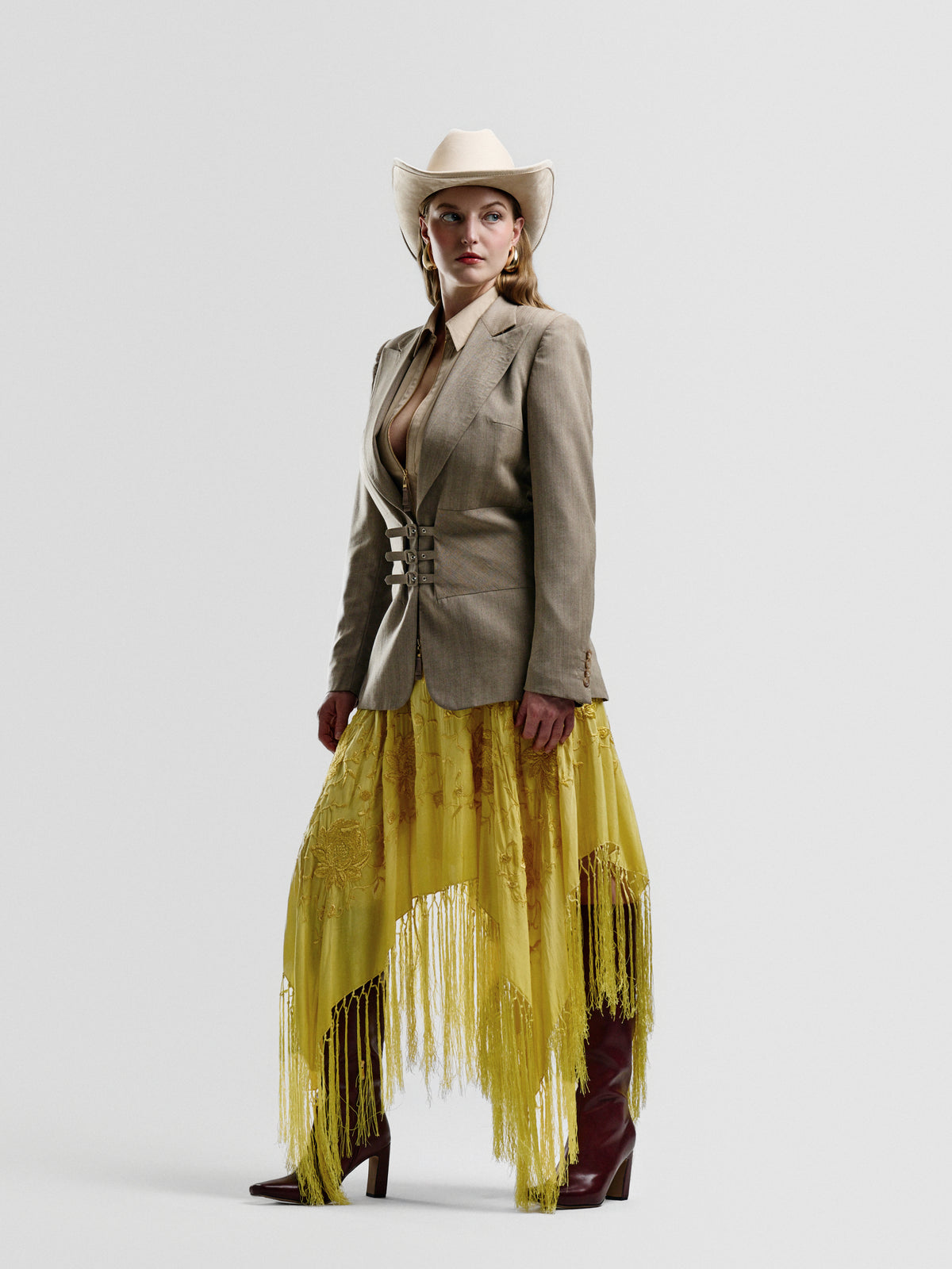 Chloé Buckle-Front Blazer