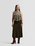 Roberto Cavalli Suede Floral Vest