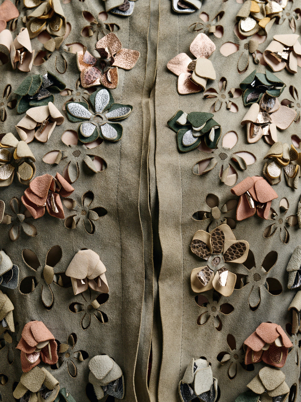 Roberto Cavalli Suede Floral Vest