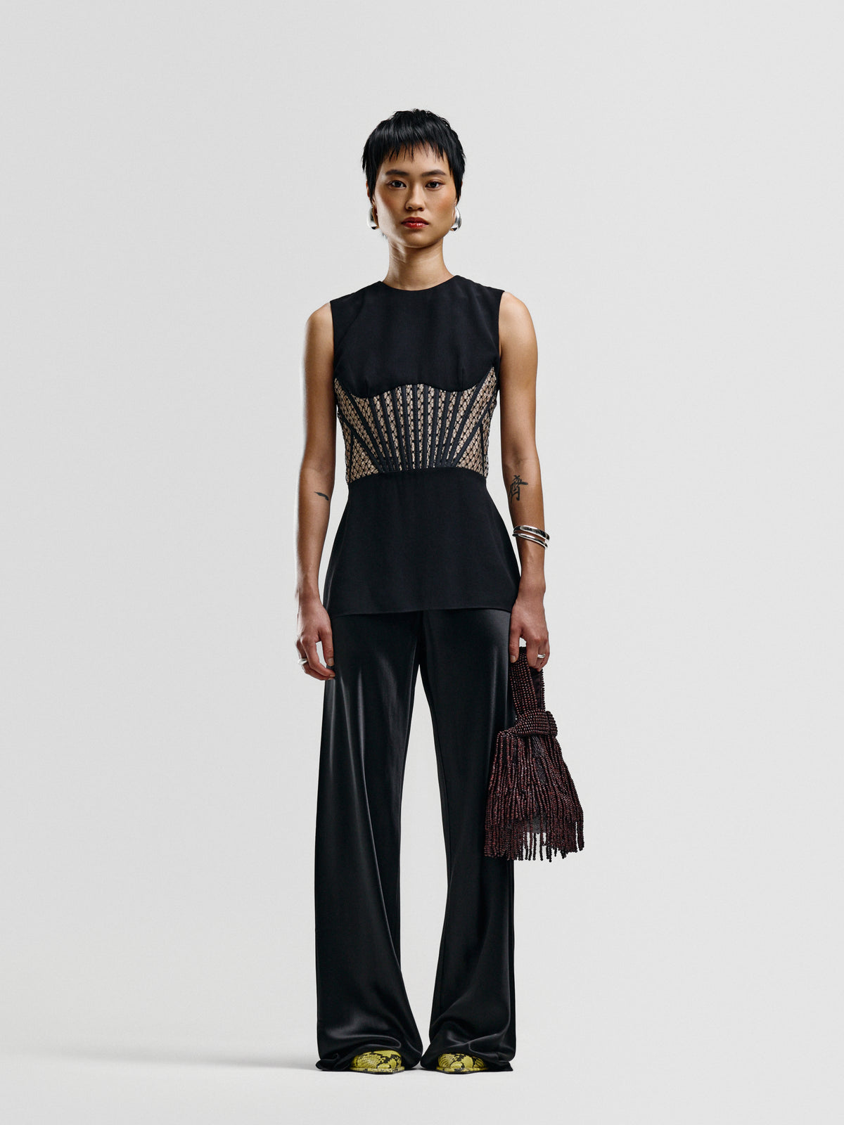 Alexander McQueen Mesh Panel Bodice