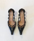 Prada Black Patent Cage Heel