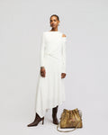 Halston Asymmetric Knit Dress