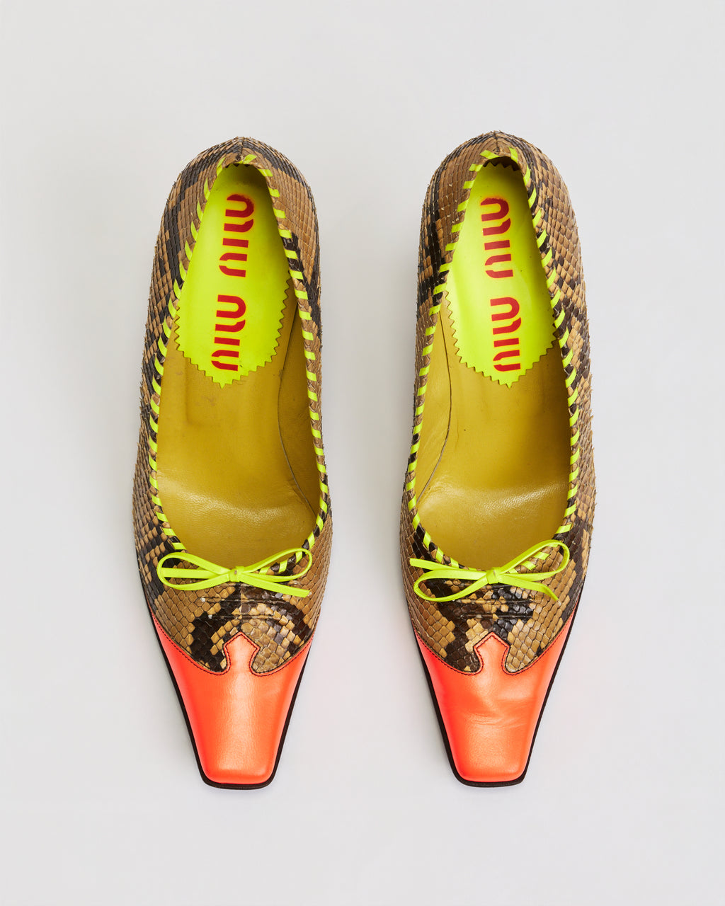 Miu Miu Python Leather Heels
