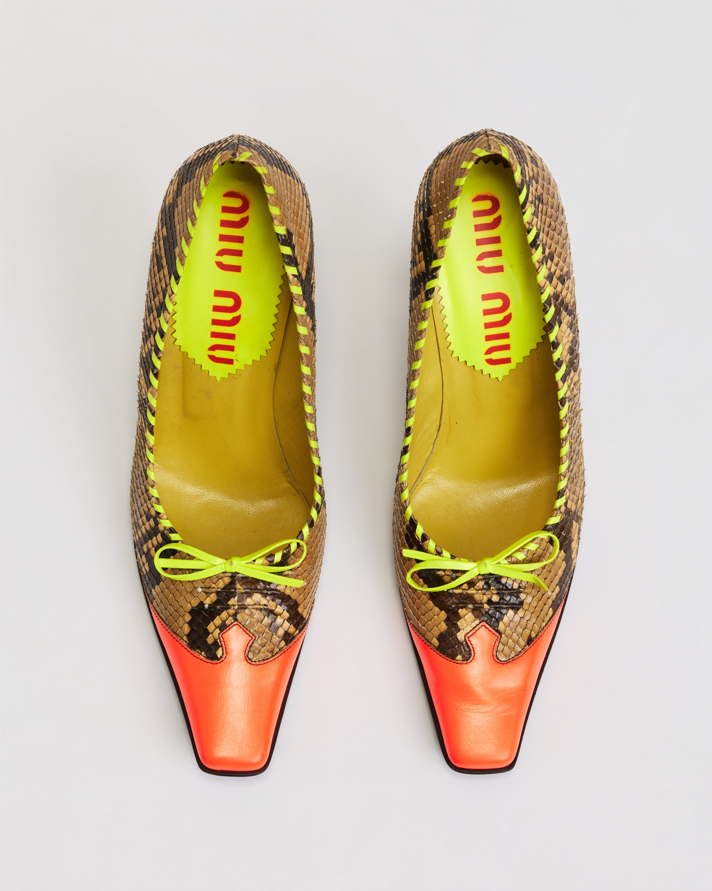 Miu Miu Python Leather Heels
