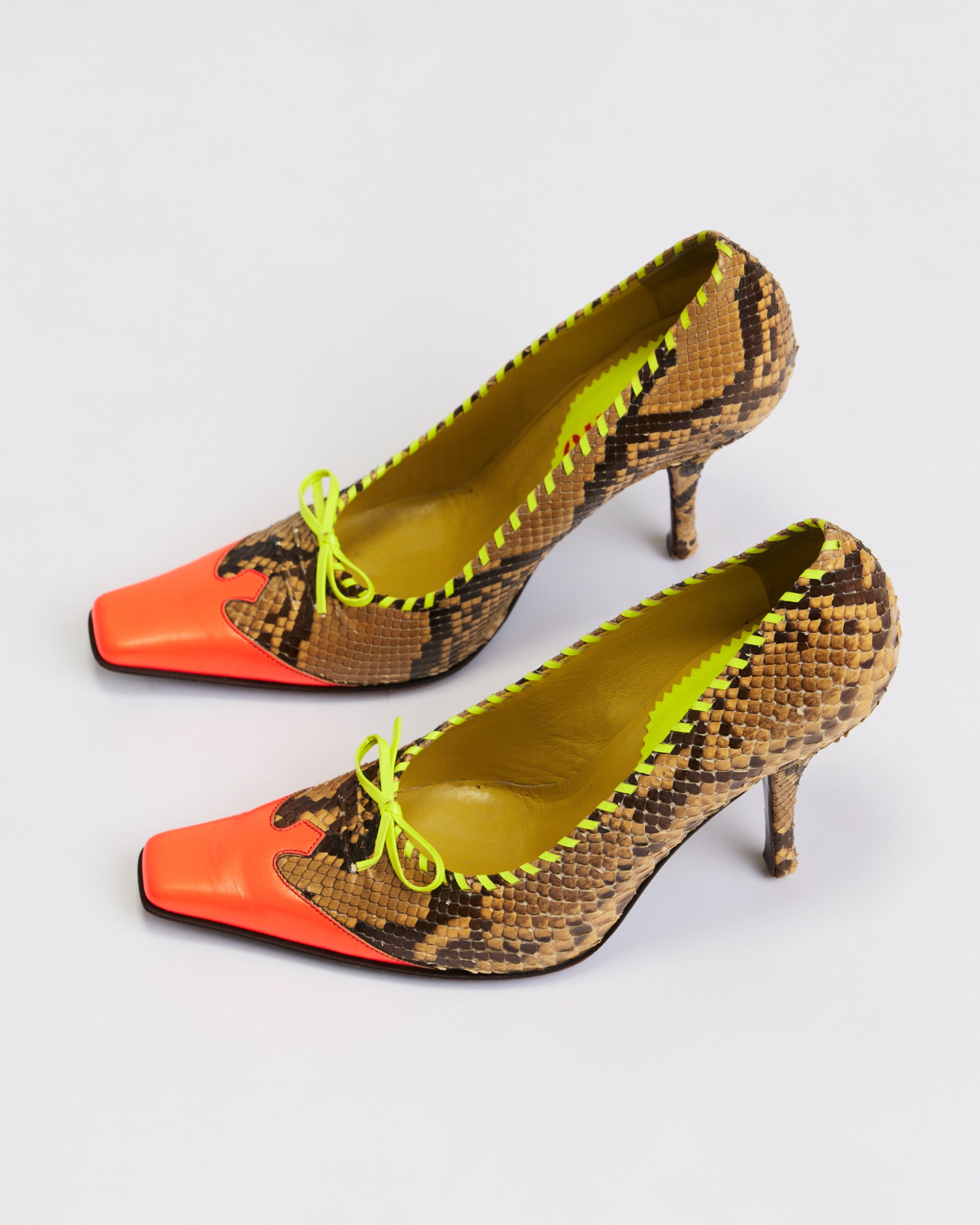 Miu Miu Python Leather Heels