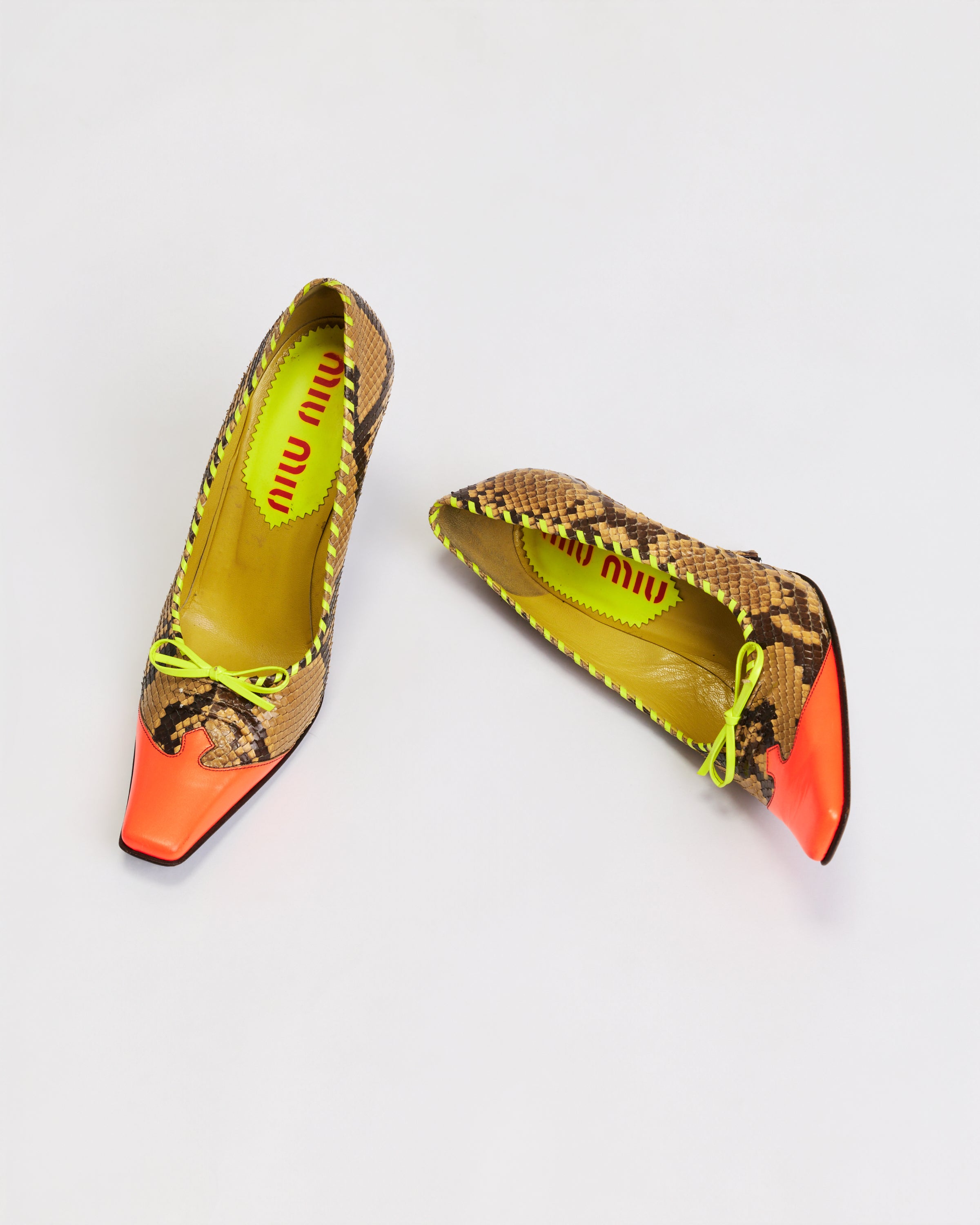Miu Miu Python Leather Heels