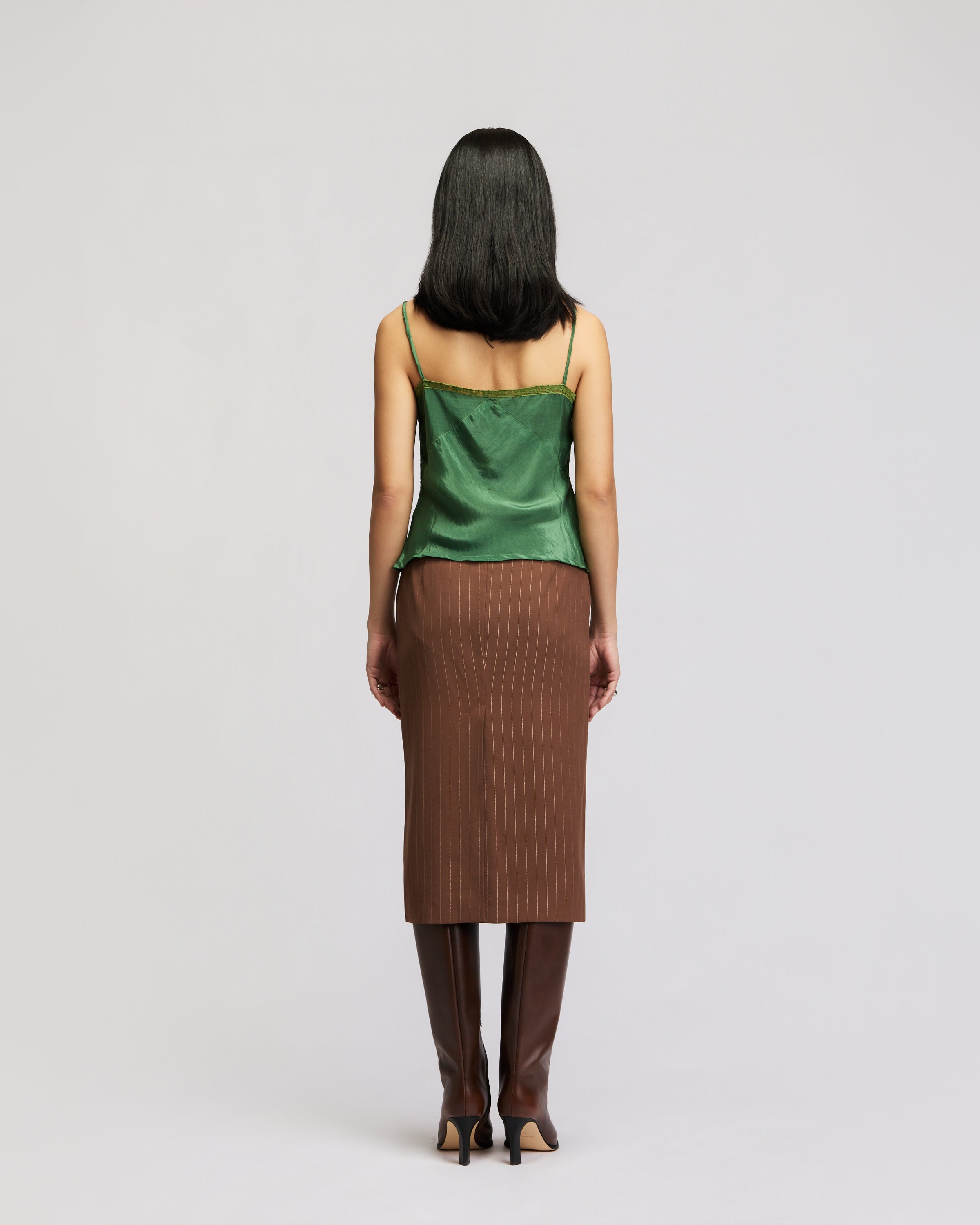 Jean Paul Gaultier Gold Pin-striped Skirt