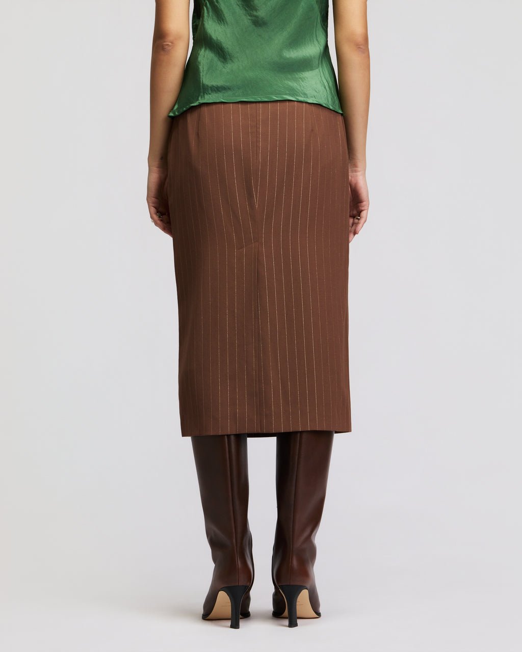 Jean Paul Gaultier Gold Pin-striped Skirt