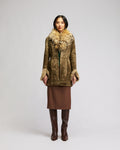 Crushed Suede Fox Fur Jacket