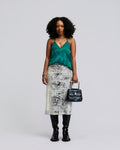 Diesel Distressed Leather Pencil Skirt