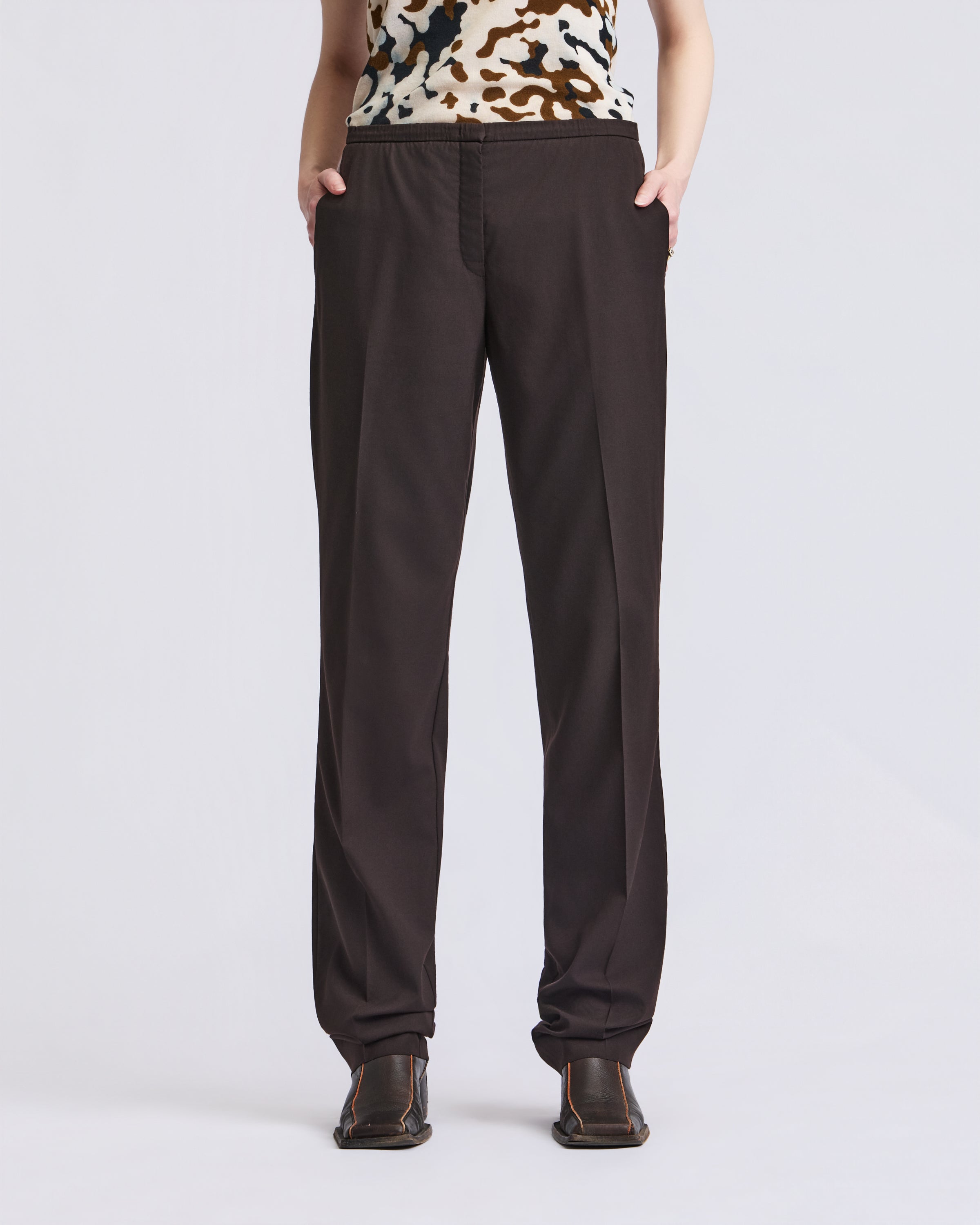 Jil Sander Brown Trousers